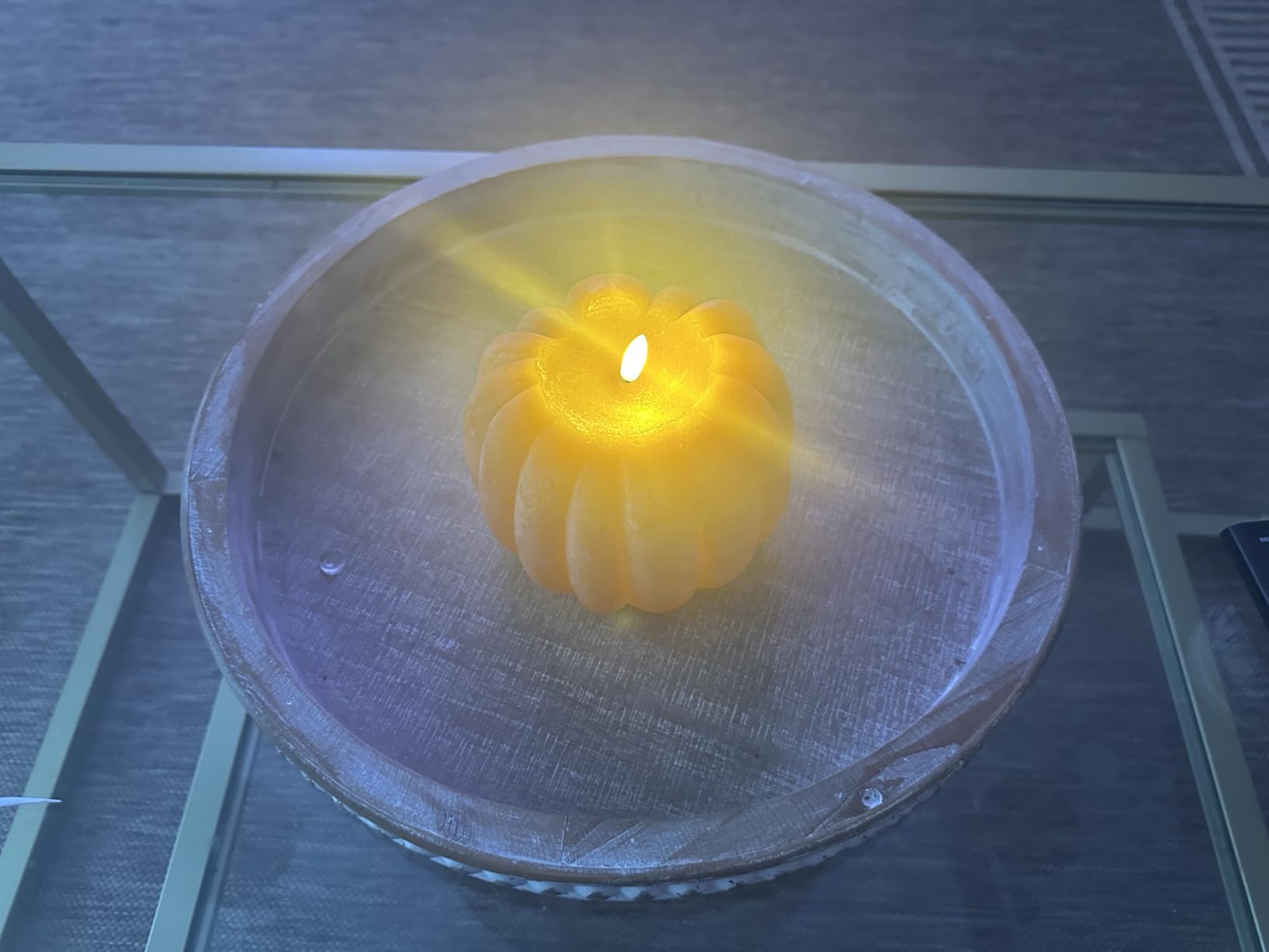Fall Decor, Fall Decorations for Home Large Flameless Pumpkin Candle Orange customer photo 2
