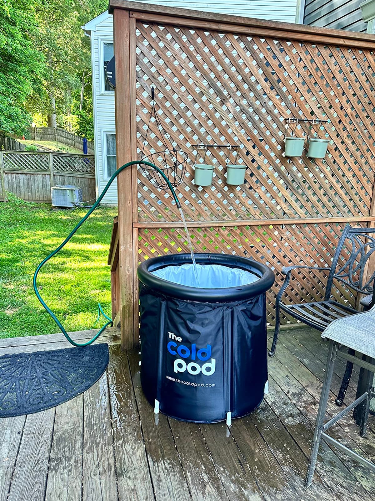 The Cold Pod Cold Plunge Tub: 85 Gal Round Tub with Full-Wrap UV-Reflective Insulation Cover Bundle for Indoor & Outdoors Use - Portable Ice Bath Tub for Athletes&Crossfitters &Wim Hof Enthusiasts customer photo 2