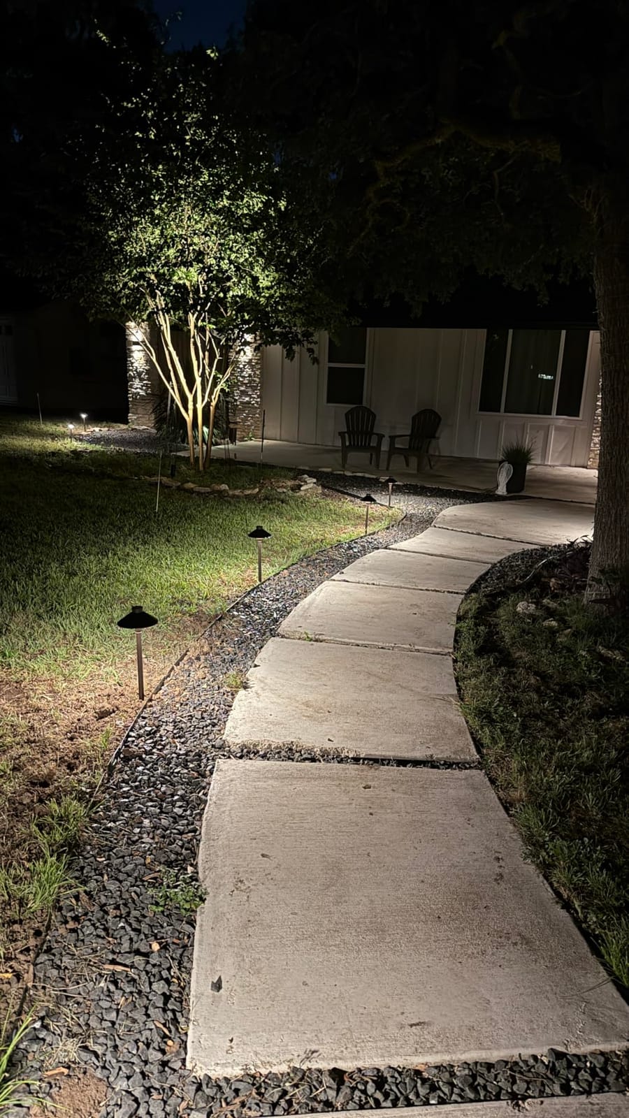 PARTPHONER Low Voltage Landscape Lighting 12-Pack, Aluminum 12V Pathway Lights with G4 Bulbs, Waterproof Oil Rubbed Bronze Color Wired Path Lights with Connectors for Walkway Yard Garden customer photo 2