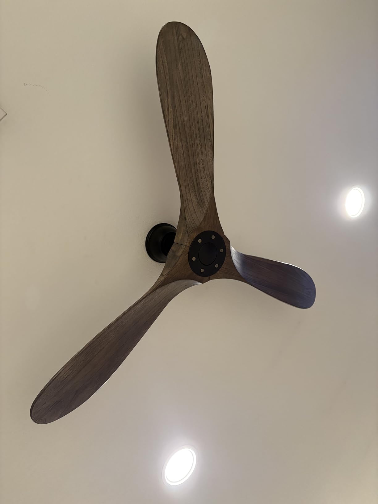 Ceiling Fans No Light, 84 Inch Extra Large Ceiling Fan with Remote, 3 Wood Blades DC Motor, High CFM, Propeller Outdoor Ceiling Fan for Patios Bedroom, Deep Walnut customer photo 1