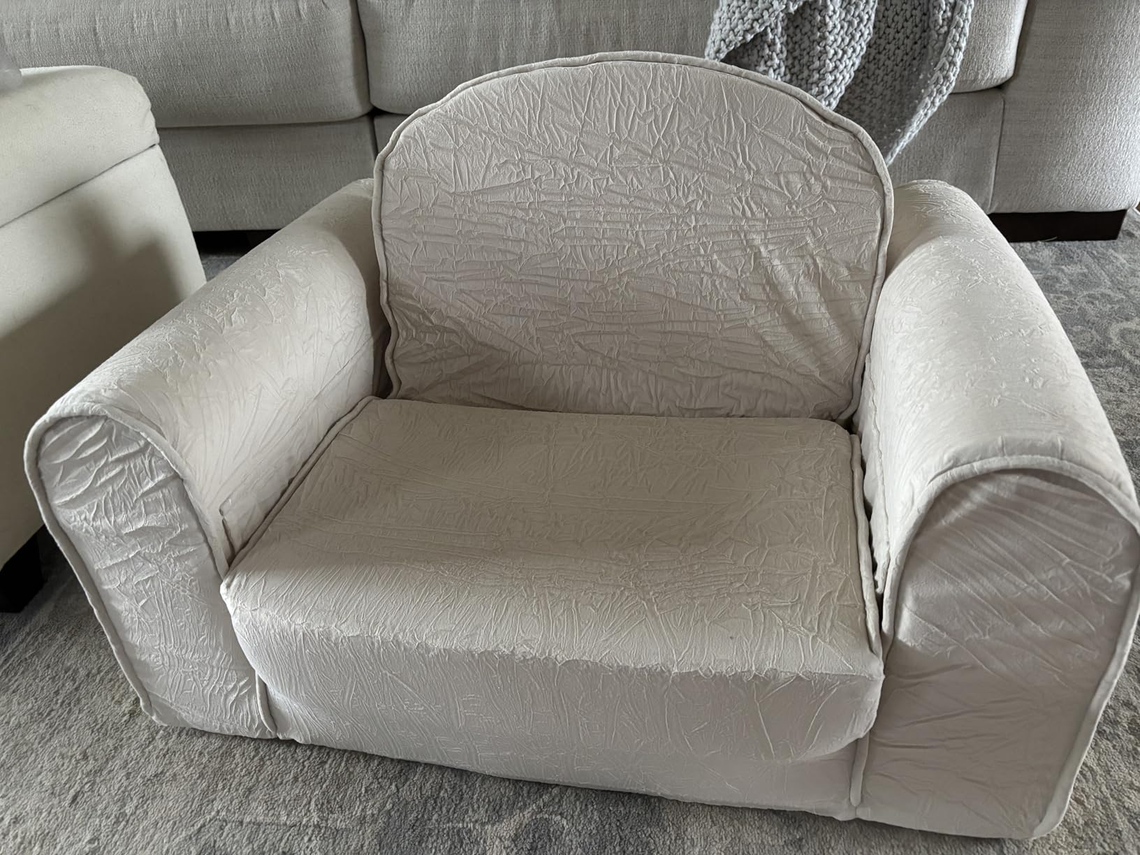 Tiny Land 2-in-1 Foldable Kids Couch with Pocket Soft Thick Toddler Sofa | Convertible Kids Chair for Playroom, Bedroom or Living Room, Green customer photo 1