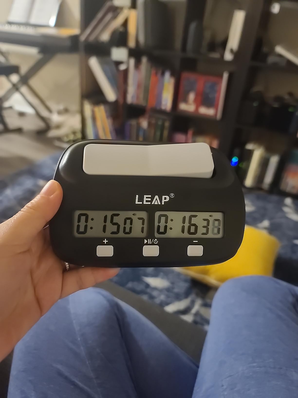 LEAP Chess Clock Digital Chess Timer Professional for Board Games Players Count Up/Down Timer with Alarm Function Black customer photo 2
