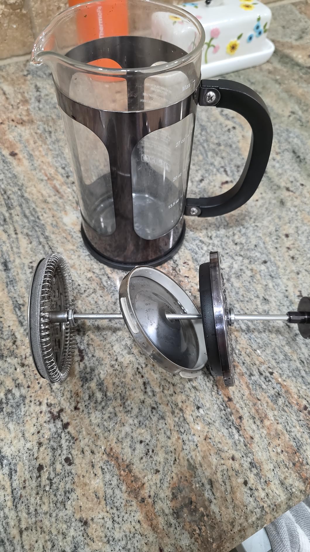 Veken French Press Coffee Maker, No Plastic Touching Cafe, 34oz 1L Cafetera, Thickened Glass Stainless Steel Brewer customer photo 1