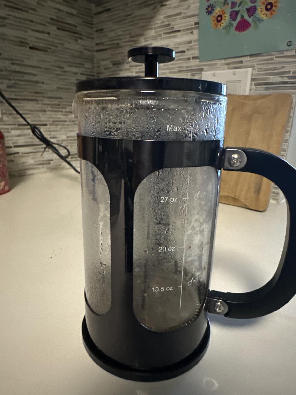 Veken French Press Coffee Maker, No Plastic Touching Cafe, 34oz 1L Cafetera, Thickened Glass Stainless Steel Brewer customer photo 2