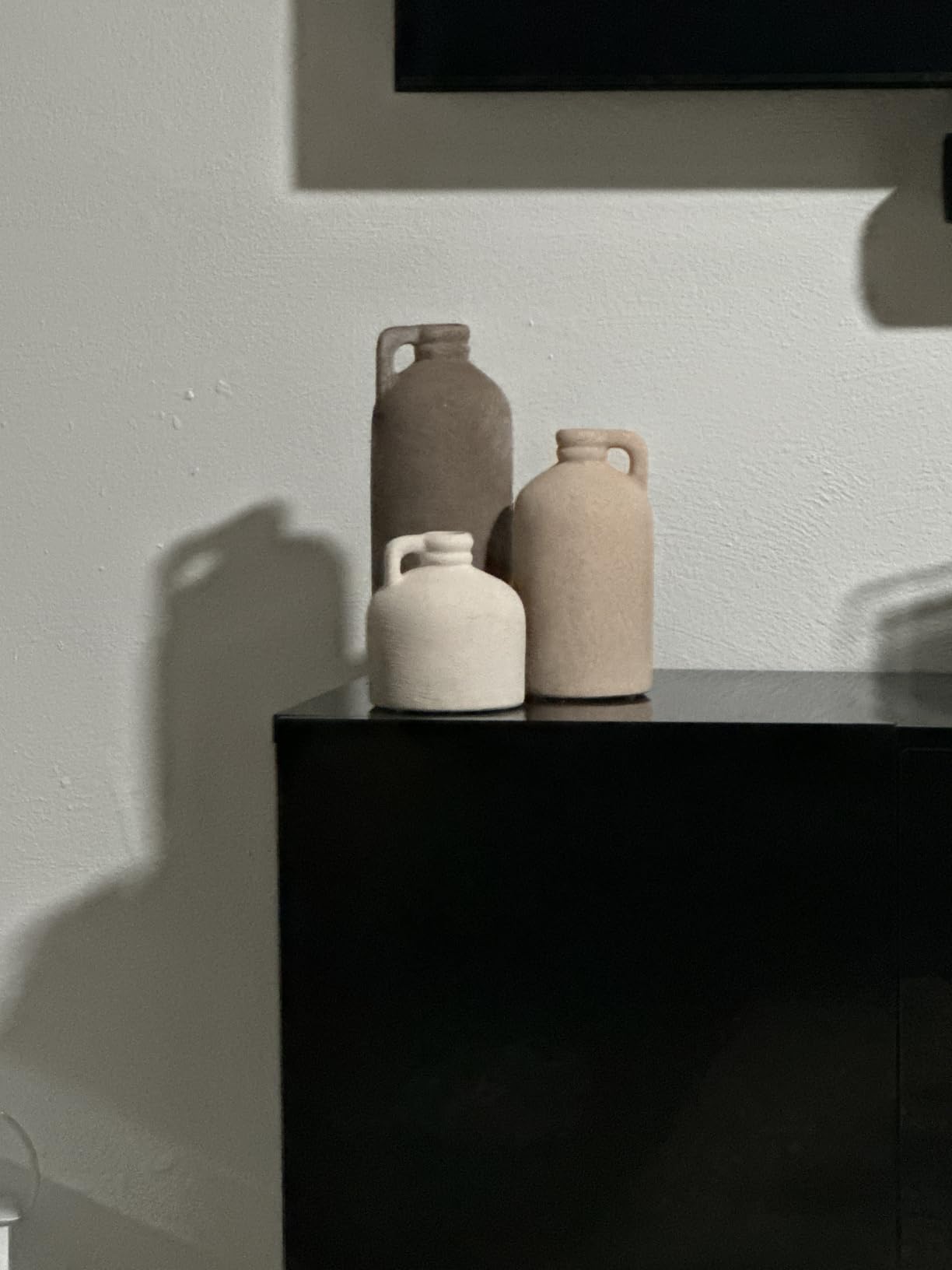 Ceramic Vase Home Table Decor - Flower Vase Set of 3 Living Room Kitchen Decorations Farmhouse Modern Rustic Vases Decorative Centerpiece for Shelf Bedroom Office Bathroom Dining Coffee Desk customer photo 2