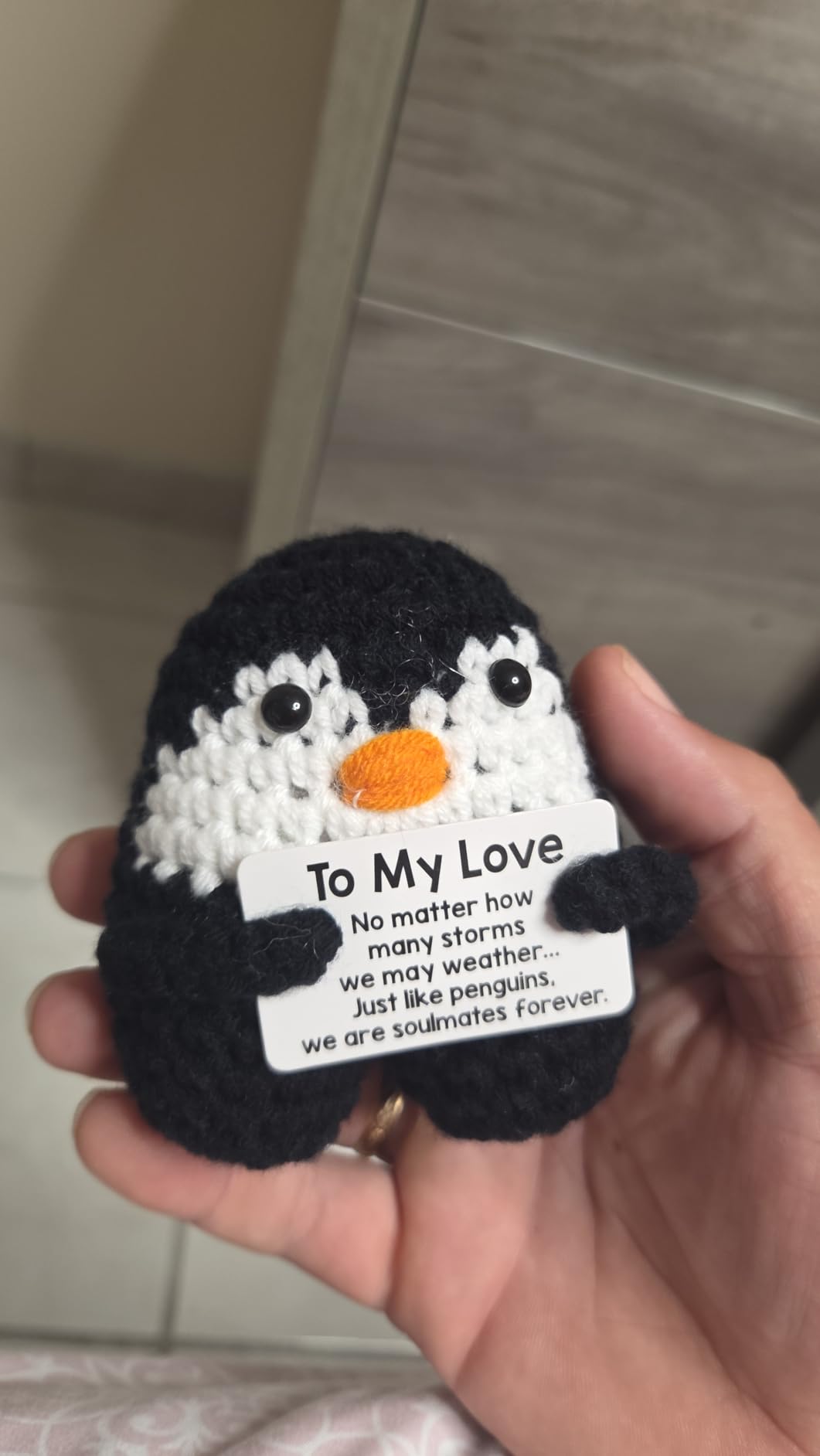 CryCarrot Mini Positive Crochet Penguin Birthday Gifts for Women Men | Funny Teacher Appreciation Back to School Gifts for Women Boys Girls, Inspirational Gift for Adult Kid Teen Coworker Friend customer photo 2