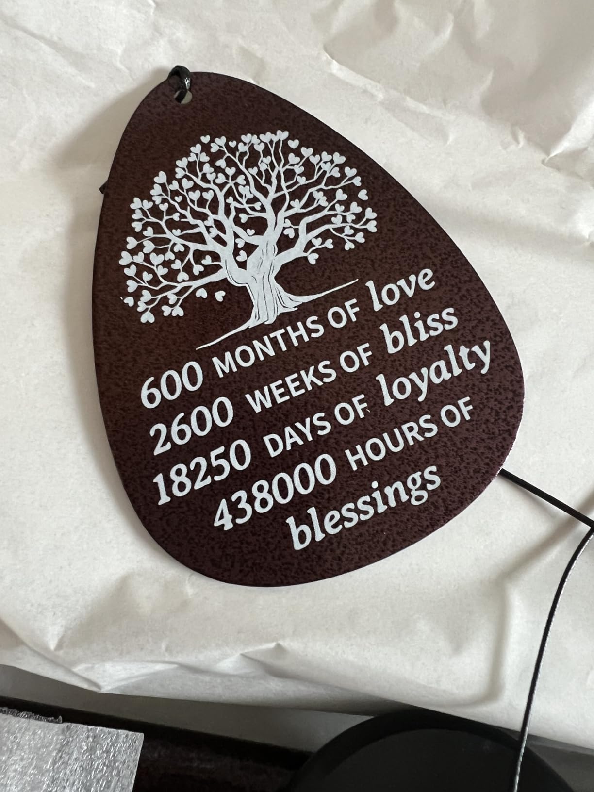 SteadStyle 50th Anniversary Wind Chime, Happy 50th Wedding Jubilee Gifts | Golden Anniversary Keepsake for Parents, Husband, Wife, Couples, Friends, Tree of Life Wind Chime 37 in Garden Decor customer photo 1