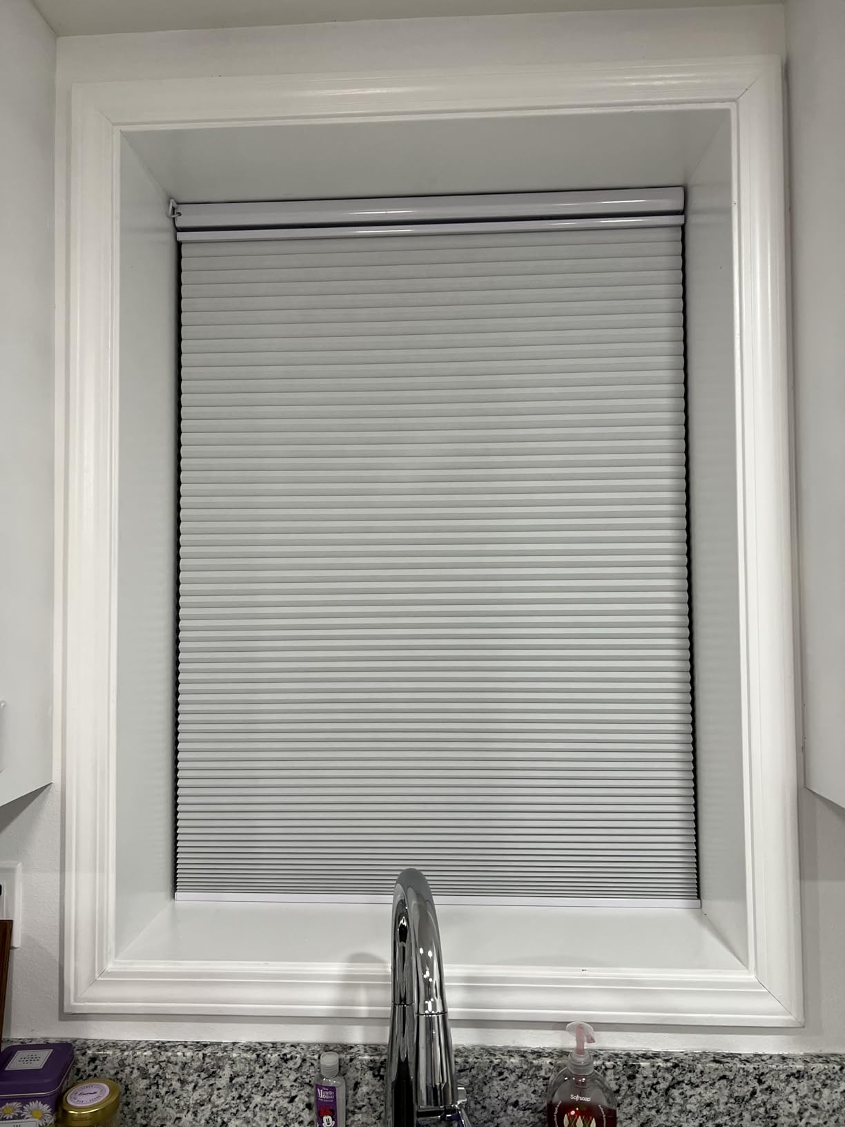 Motorized Cellular Shades with Cordless, Smart Electric Honeycomb Blind with Remote Control, Blackout or Light Filtering Fabric, Automatic Cellular Shades for Home and Office Indoor Window customer photo 1