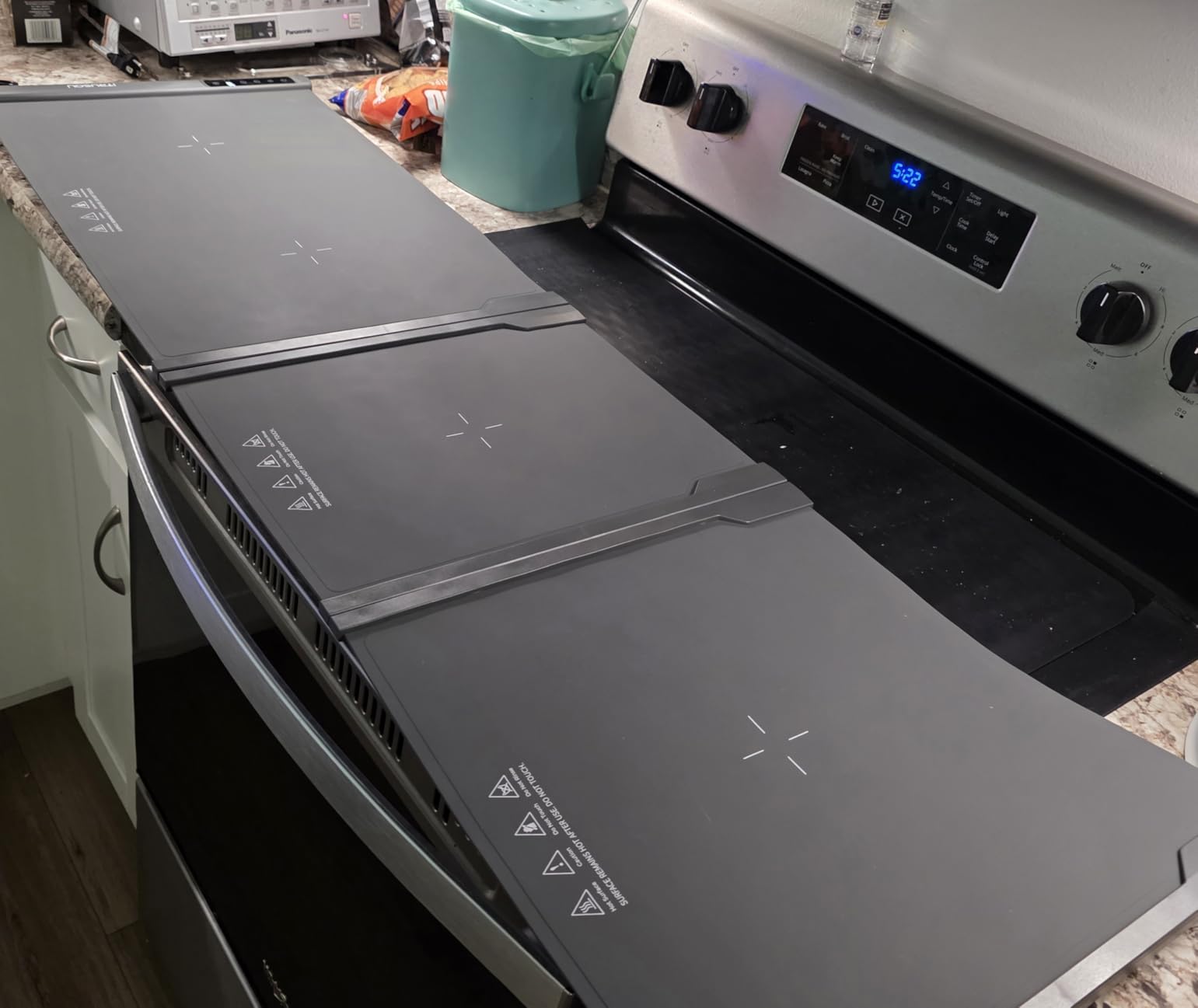 Expandable Warming Mat for Food - iTRUSOU 42x16 Extra Large Electric Warming Tray with 7 Temp Settings, Switchable C/F, 99H Timer, Child Lock - 2 Panels Custom Sizes for Energy Efficiency customer photo 2