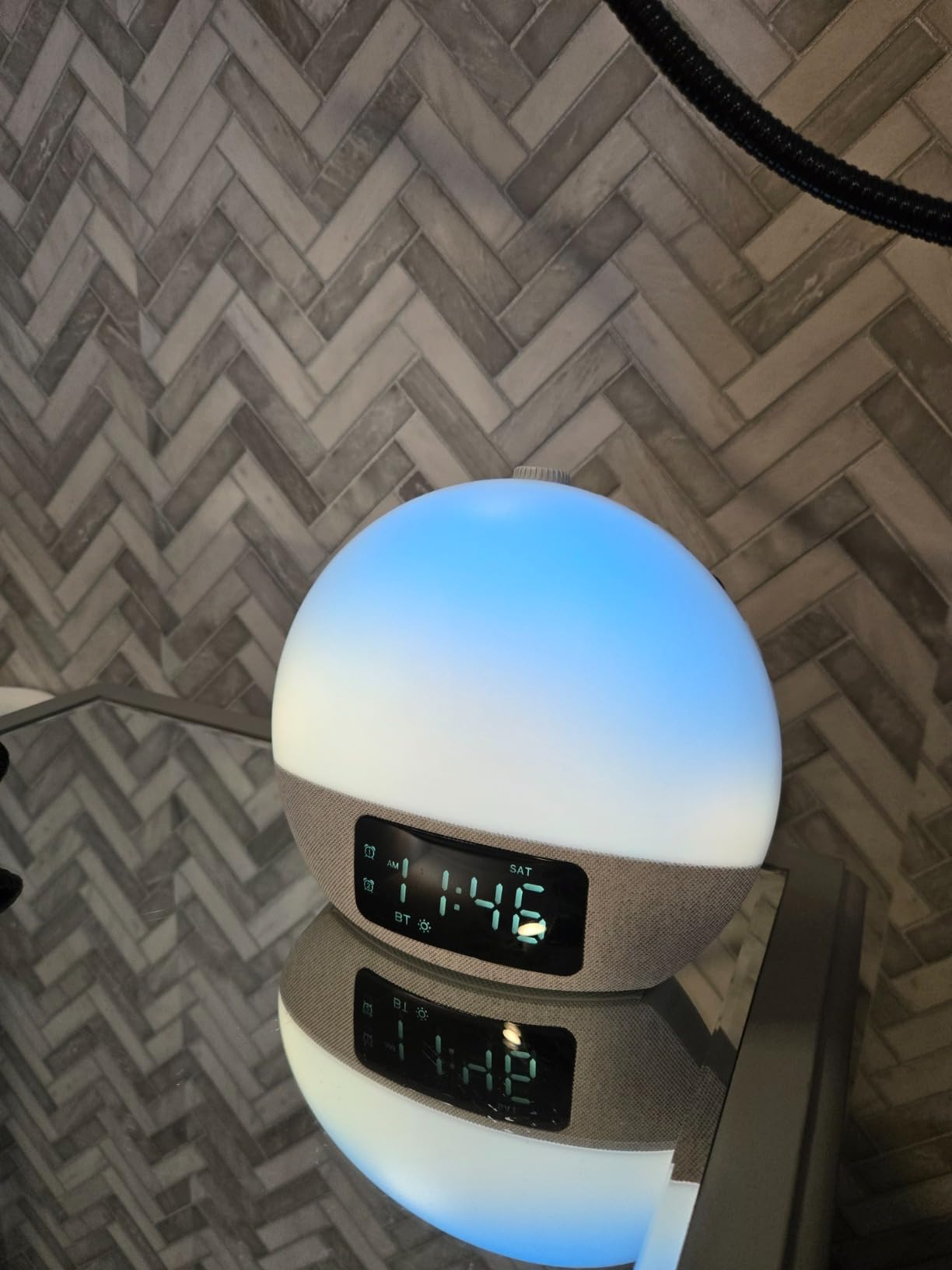 Geuuap Sunrise Alarm Clock White Noise Machine with Bluetooth Speaker,Khaki customer photo 1