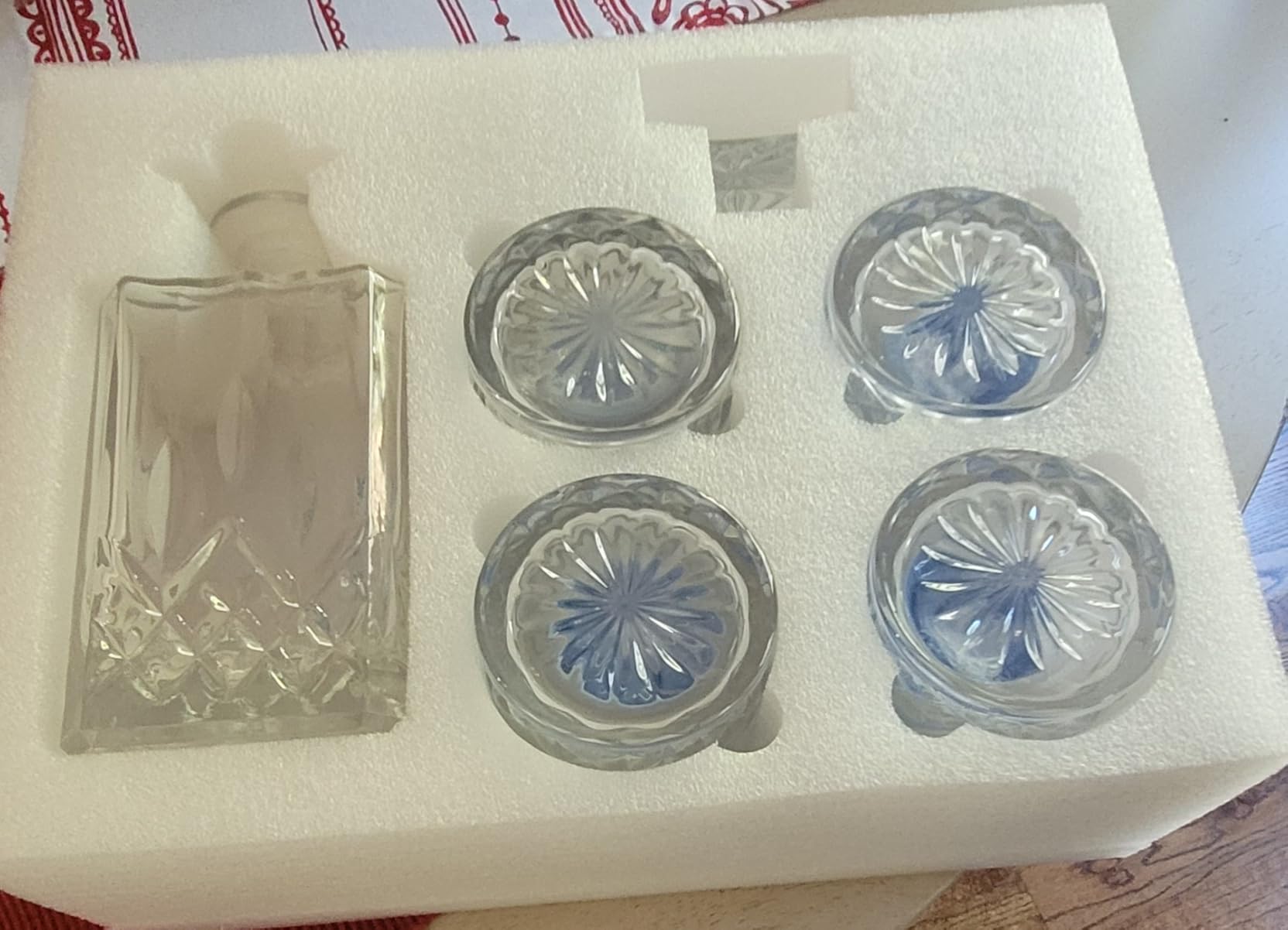Whiskey Decanter Set for Men, 4 Crystal Whiskey Glasses (4 Silicone Ice Mold Free), Lead-Free Decanter Set for Whiskey, Bourbon, Scotch customer photo 2