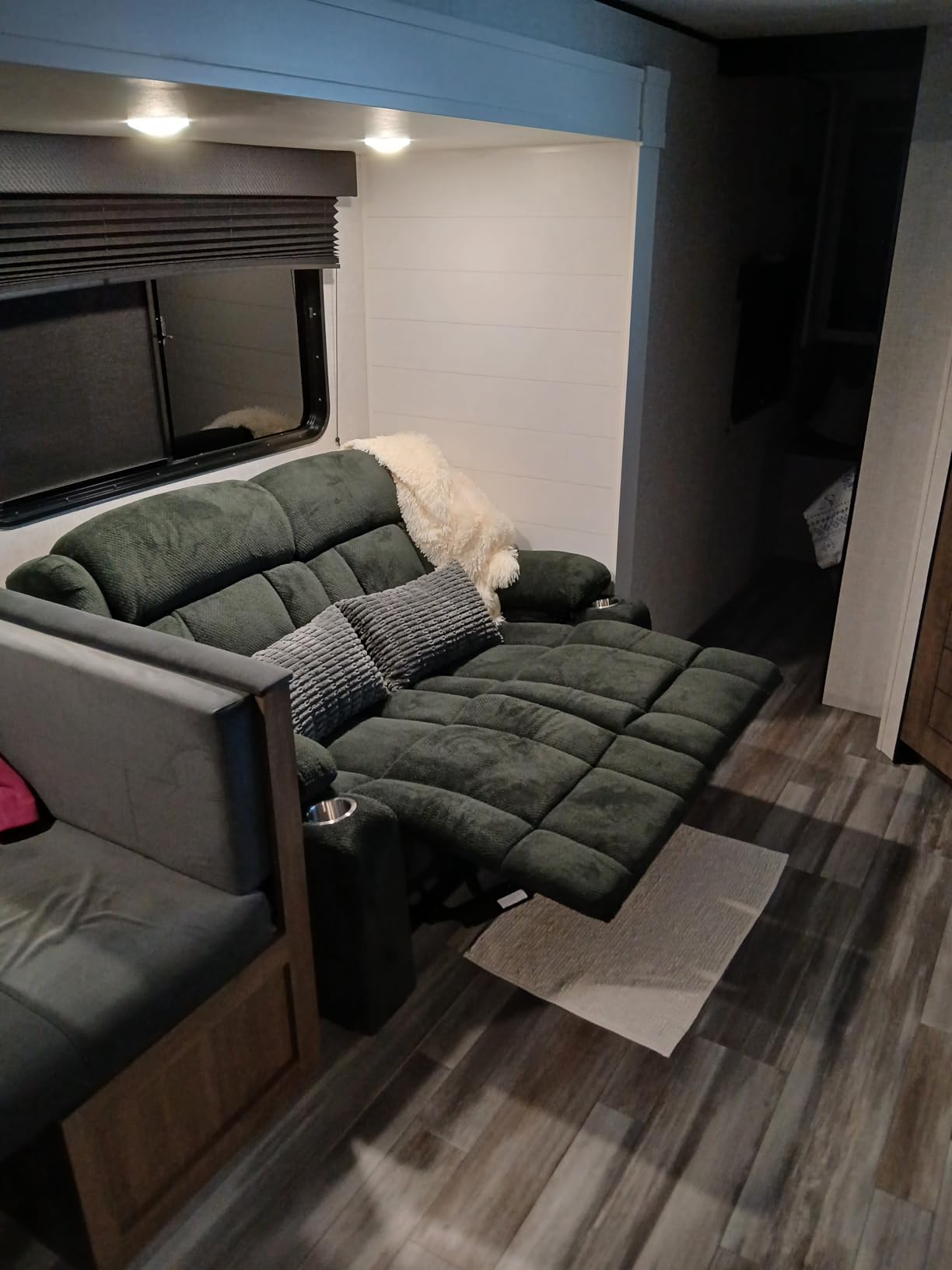 RV Loveseat Recliner Sofa, Reclining Loveseat Wall Hugger Recliners with USB Ports, Cup Holders, Insert Pockets customer photo 1