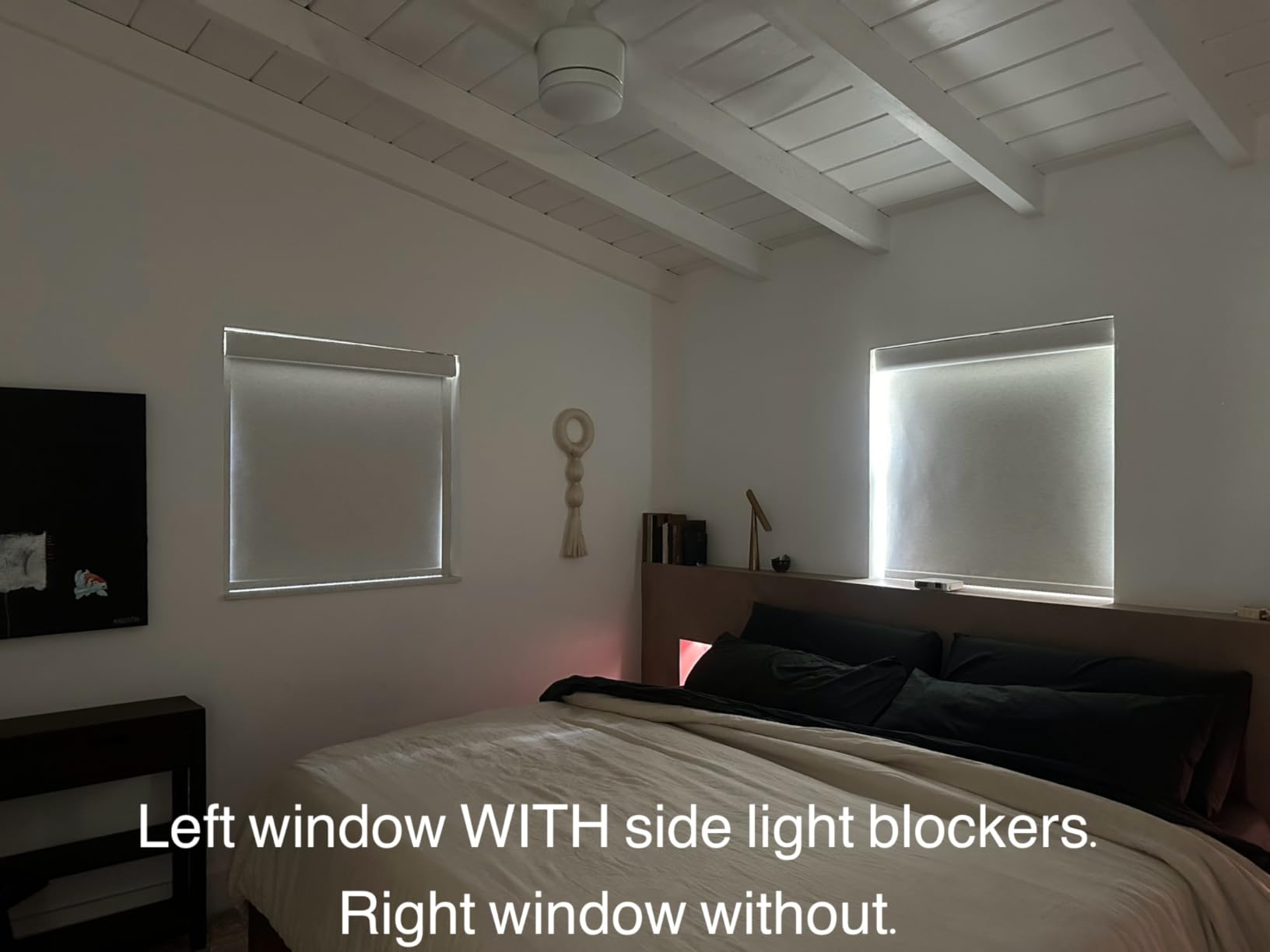 Allesin Motorized Blinds No Drill Automatic Roller Shades with Remote | Rental-Friendly & Easy Install Smart Electric Blackout Window Blinds for Home Office, Living Room Smoky Gray 22x72 customer photo 1