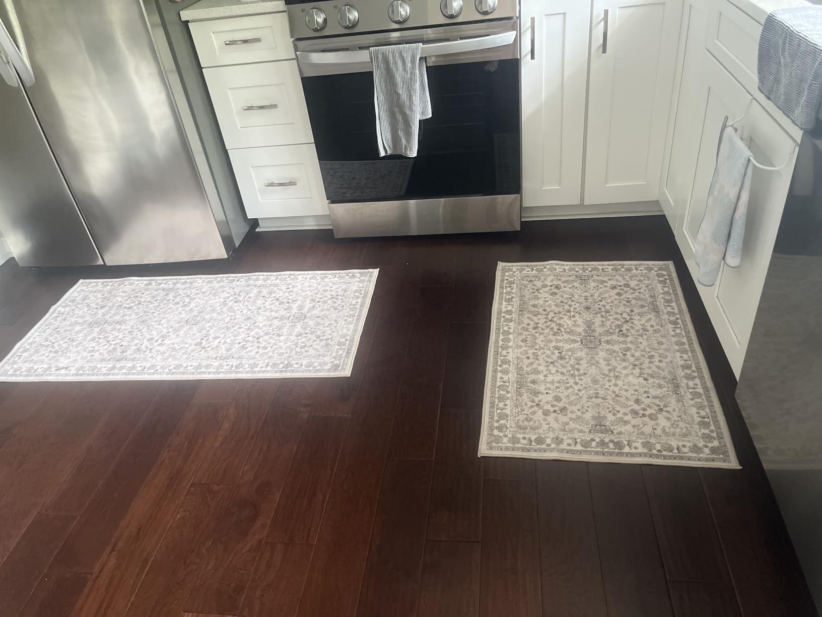 3-Piece Kitchen Rug Set of 3 with Runner - Non-Slip Washable Boho Kitchen Mats customer photo 2