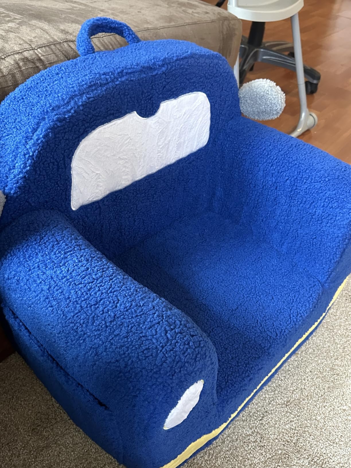 OUOZZZ Kids Chair Comfy for Girls 1-6 Years Old, Soft Sherpa Toddler Sofa | Carry Handle, Book Pocket customer photo 1