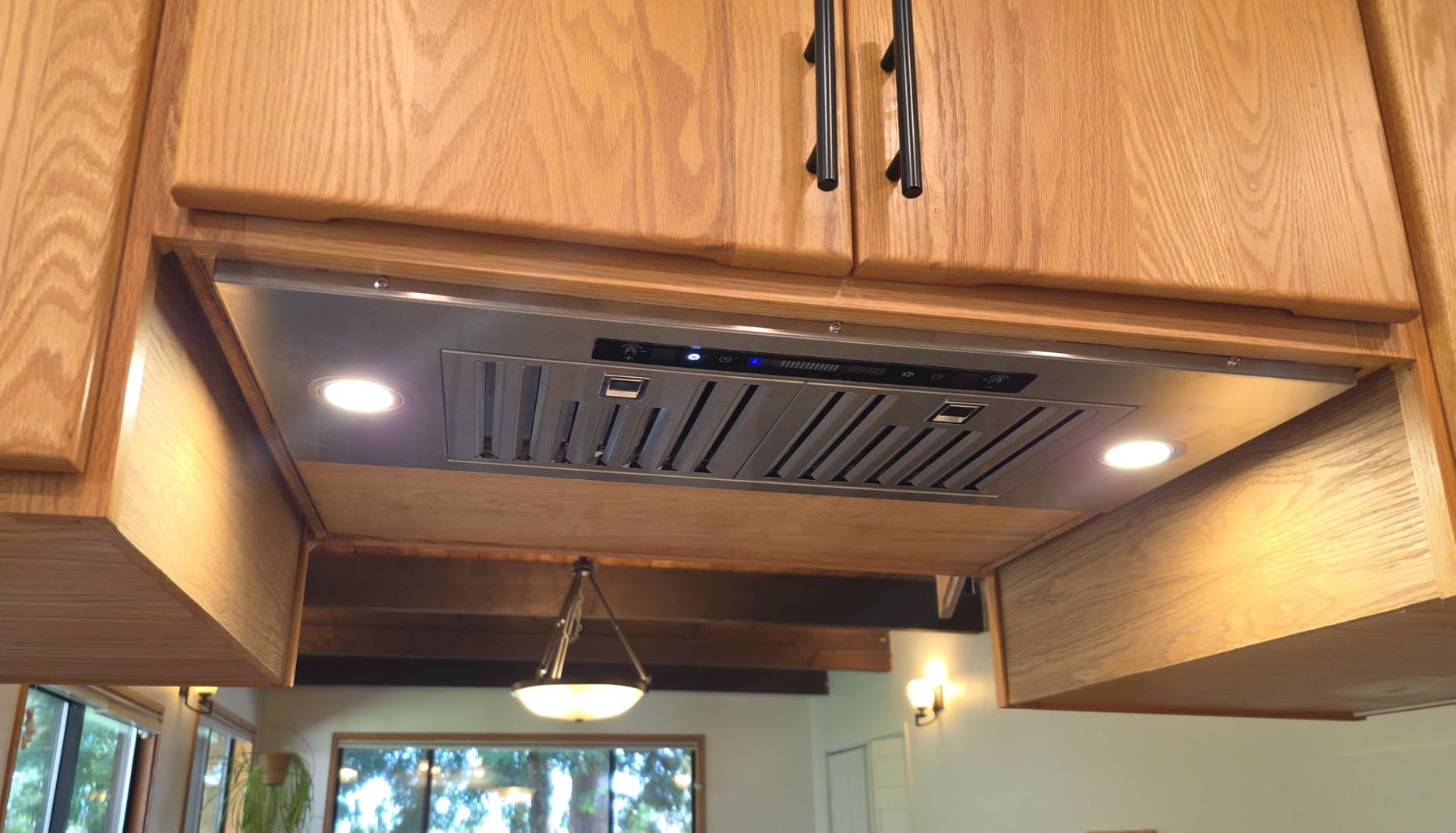 JOCO 36 Inch Range Hood Insert, 900 CFM, 4-Speed, Gesture Touch Remote | Stainless Steel Built-In Kitchen Vent Hood, Convertible Ducted or Ductless, Model B01-36G customer photo 1
