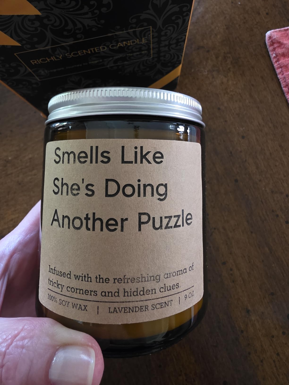 Fairy's Gift Candle, Puzzle Gifts, Funny Gifts for Puzzle Lovers Women Mom | Funny Christmas, Birthday, Jigsaw Themed Presents for Jigsaw Lovers, Puzzlers, Puzzle-Loving Friend, Daughter, Sister, Her customer photo 1