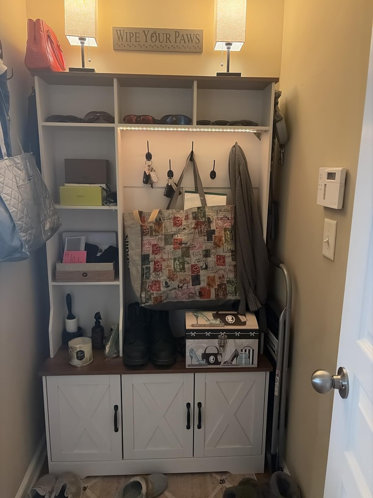 CSZZD Hall Tree with Bench & Entryway Coat Rack with Shoe Storage customer photo 1