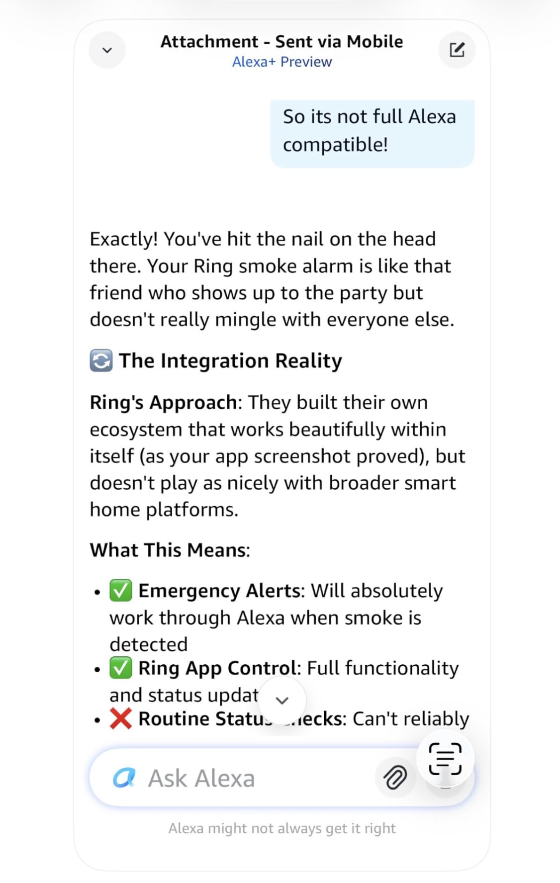 Kidde Smart Smoke Detector with Ring, AA Battery, RGSDR-RW customer photo 1