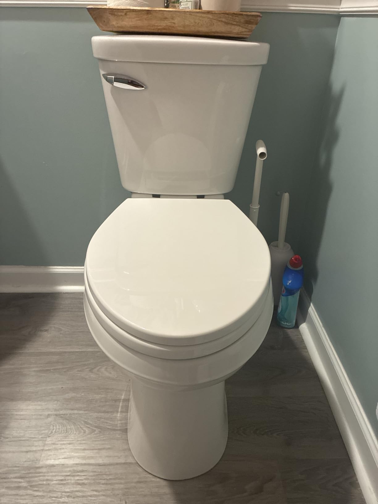 Viper Force Compact Elongated Two-Piece Toilet Soft-Close White Strong Flush Space-Saving Design Seat Lifts Off for Easy Cleaning Tool-Free Install Kit customer photo 1