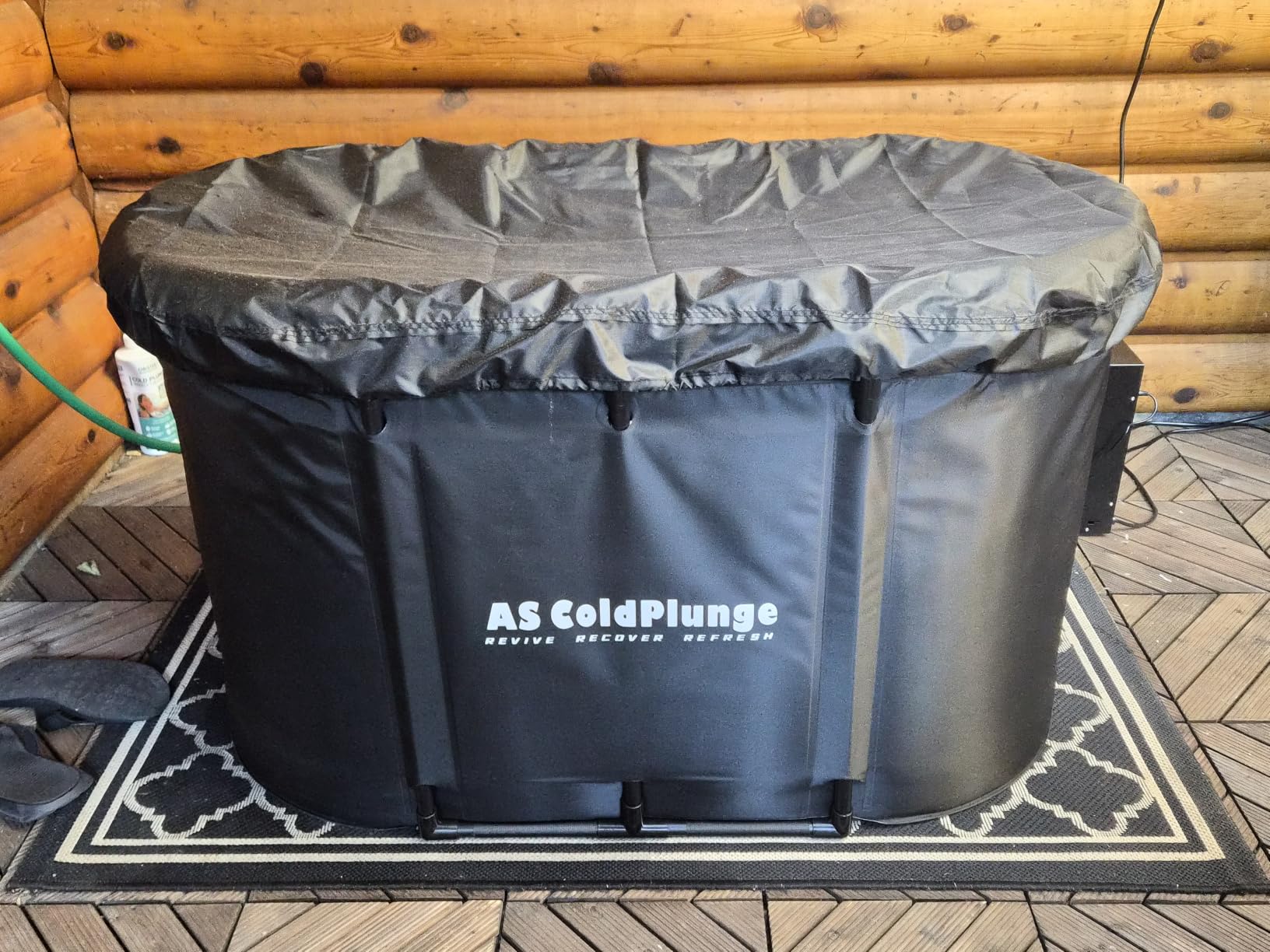 Ice Bath Chiller & 148Gal Cold Plunge Tub Kit for Cold Recovery Therapy | 1/3 HP, External Filter & Pump, 42°F, 148Gal Oval Cold Plunge Tub with Water Chiller for Home Wellness Outdoor Cold Therapy customer photo 2