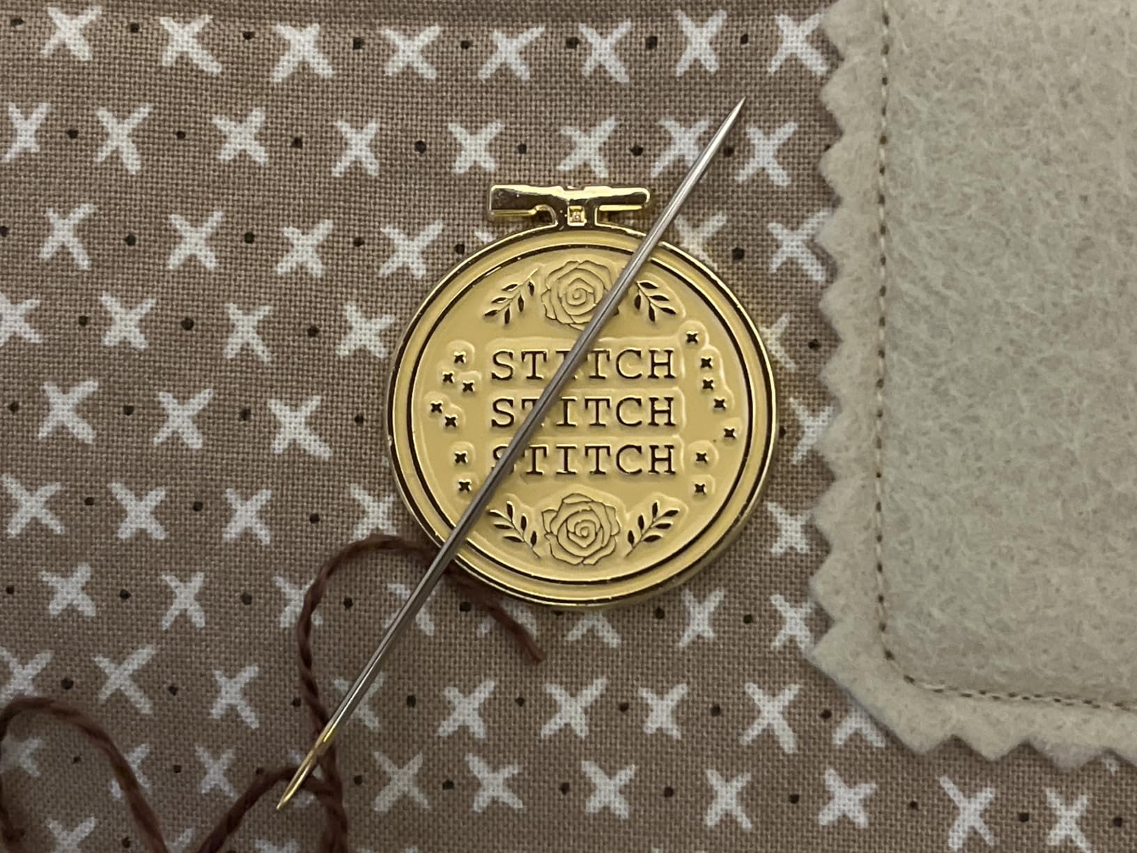 The Quilted Bear Magnetic Needle Minder, Strawberry | Enamel Needle Keeper for Embroidery & Cross Stitch, Secure Holder for Sewing Needles & Pins, Strong Magnet, Sewing Accessory customer photo 1