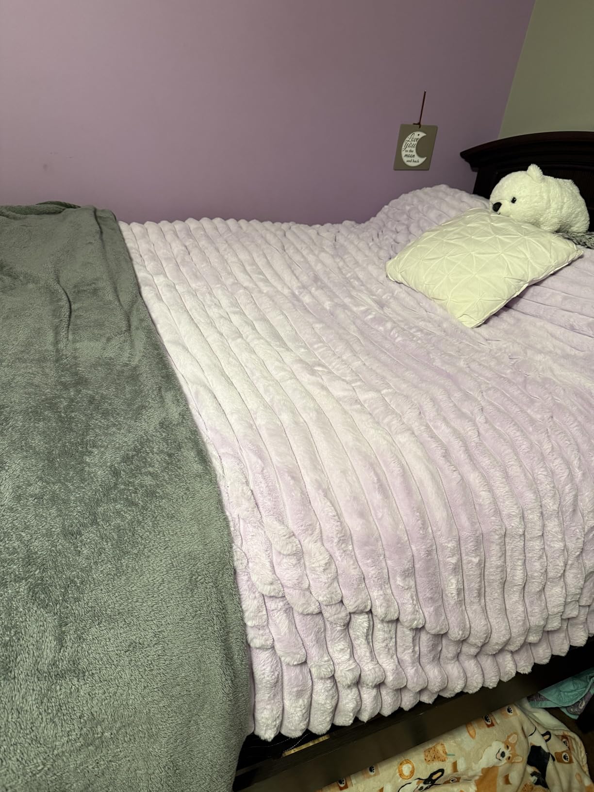 ANGIYUIN Pink Fluffy Girls Duvet Cover Set Twin Faux Fur Comforter Cover | 3 Pieces Plush Shaggy Bedding Cover Set for Kids Teens Furry customer photo 2