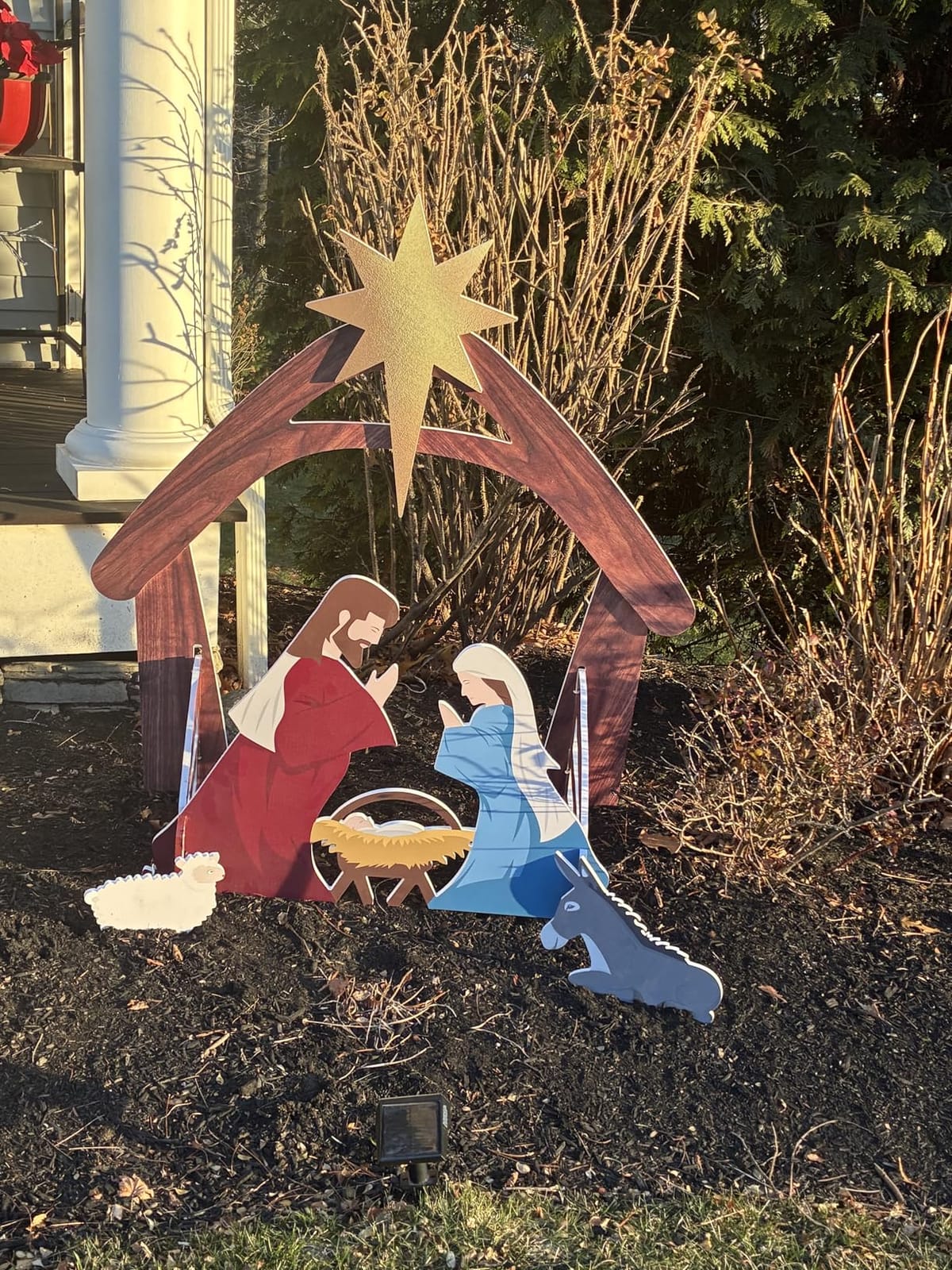 Best Choice Products 5ft Outdoor Nativity Scene, Weather-Resistant Décor, Christmas Holy Family Yard Decoration, Water-Resistant PVC - White customer photo 1