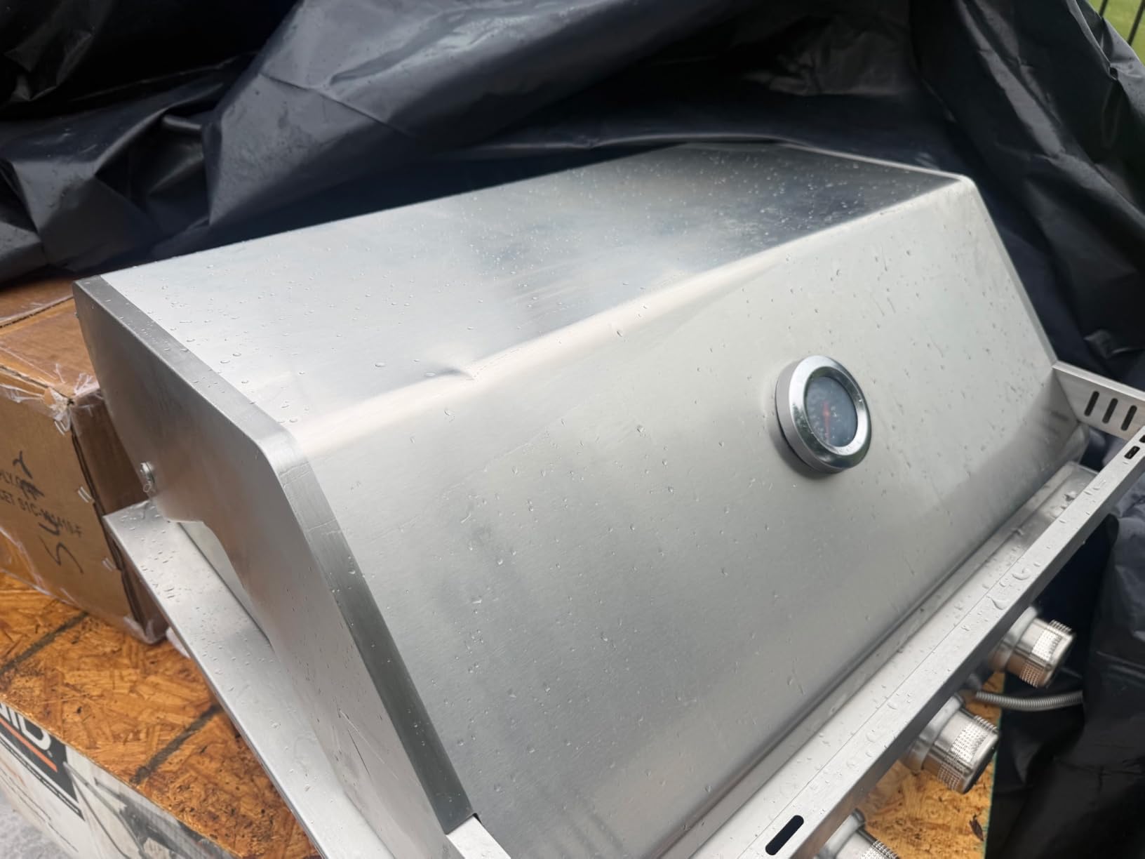 Built In 4-Burner Propane Gas Grill, 304 SS, 3200 BTU, 516sq.in., BBQ | Built In 4 Burner Propane Gas Grill, ALL-Thickened 304 Stainless Steel, 32,000 BTU with 516sq.in.for Patio Parties Barbecue. customer photo 2