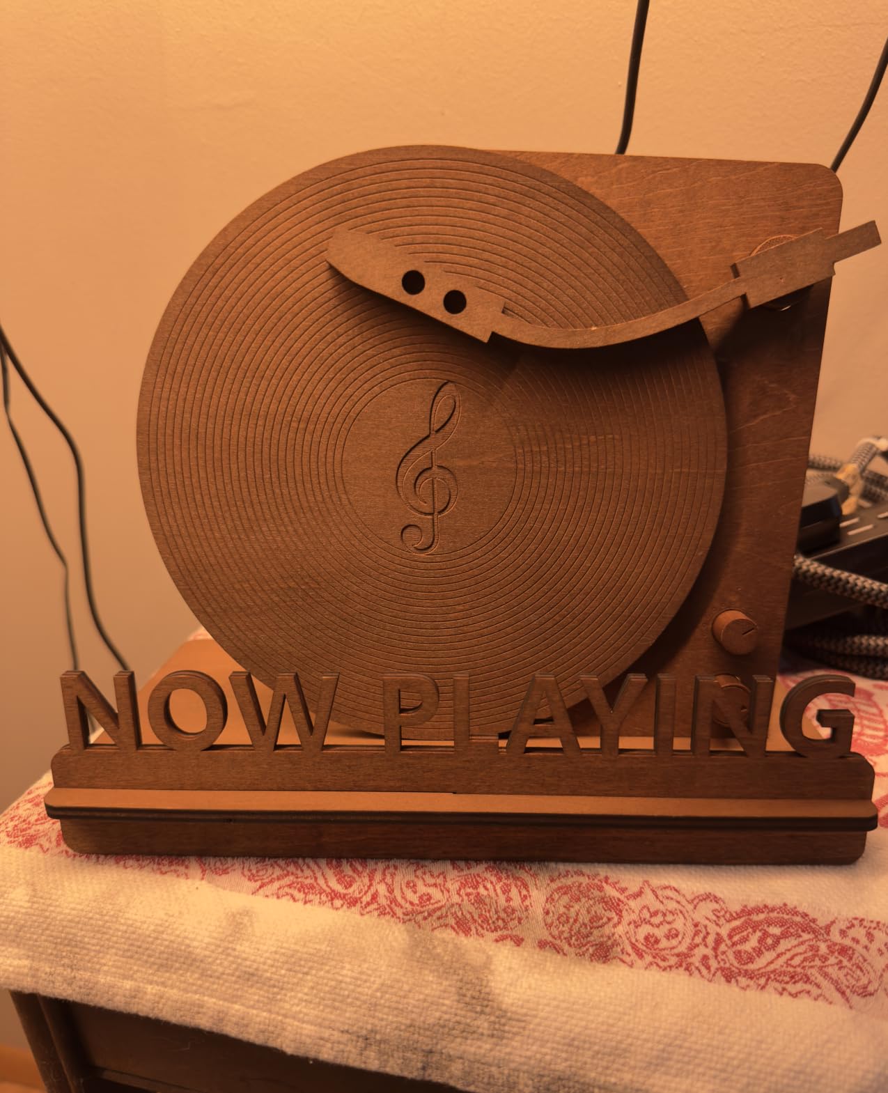 BS-VOG Now Playing Vinyl Record Stand, Tabletop Holder, Gift for LP Lover, Real Vinyl-Like Groove Feel customer photo 2