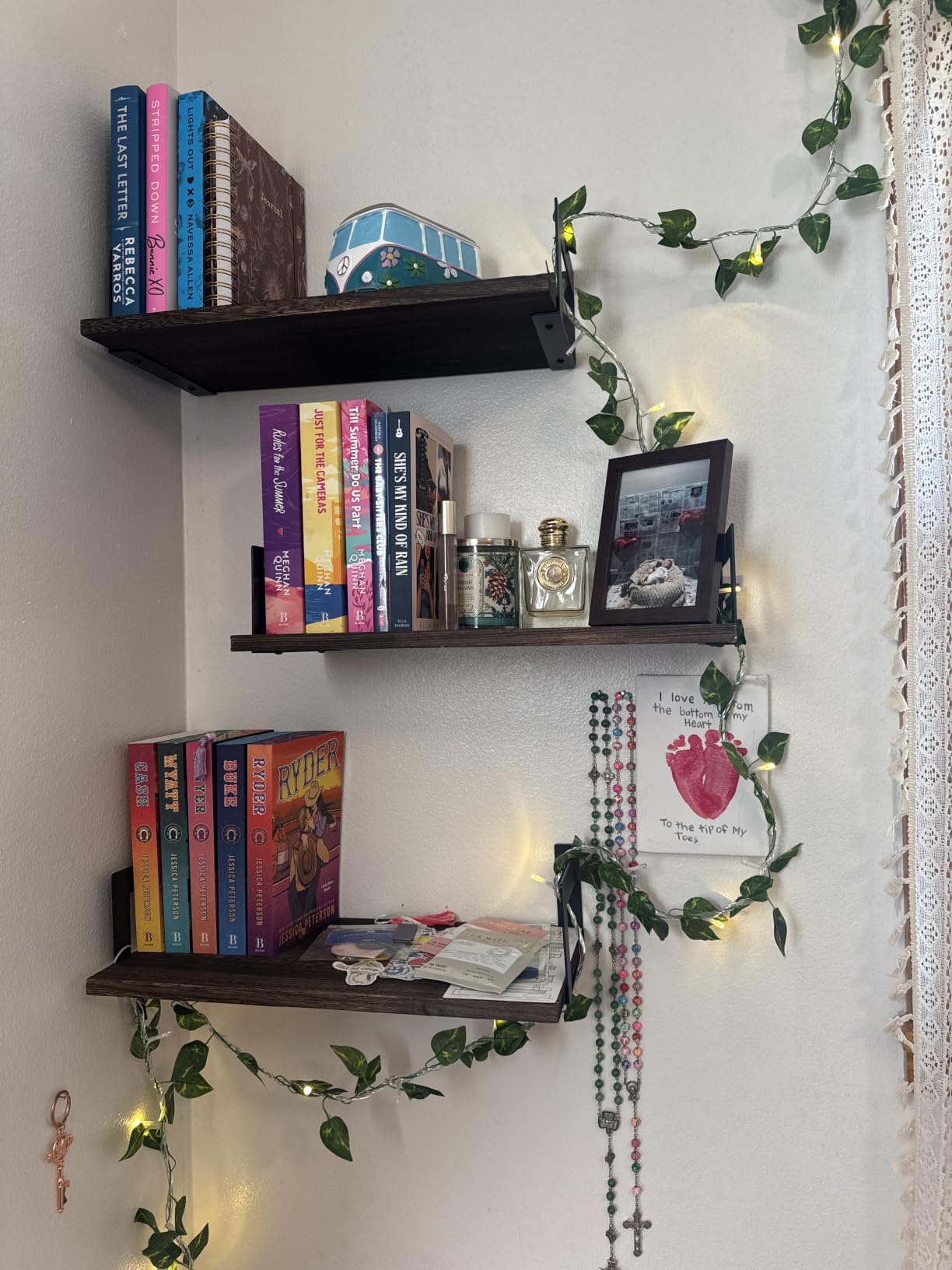 Harwaya White Wall Bookshelf for Kids Room, Small Floating Book Shelf for Teen Girls Boys Bedroom, 8 Inch Deep Wall Mounted Bookshelves for Office Living Room Bathroom Decor (3-Pack) customer photo 1