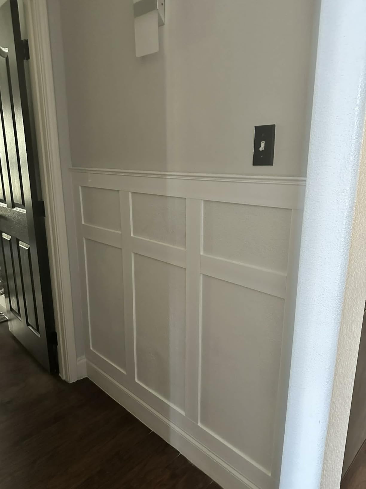 Board and Batten Wall Panel Kit, Paintable Wainscoting Panels, Covers 94