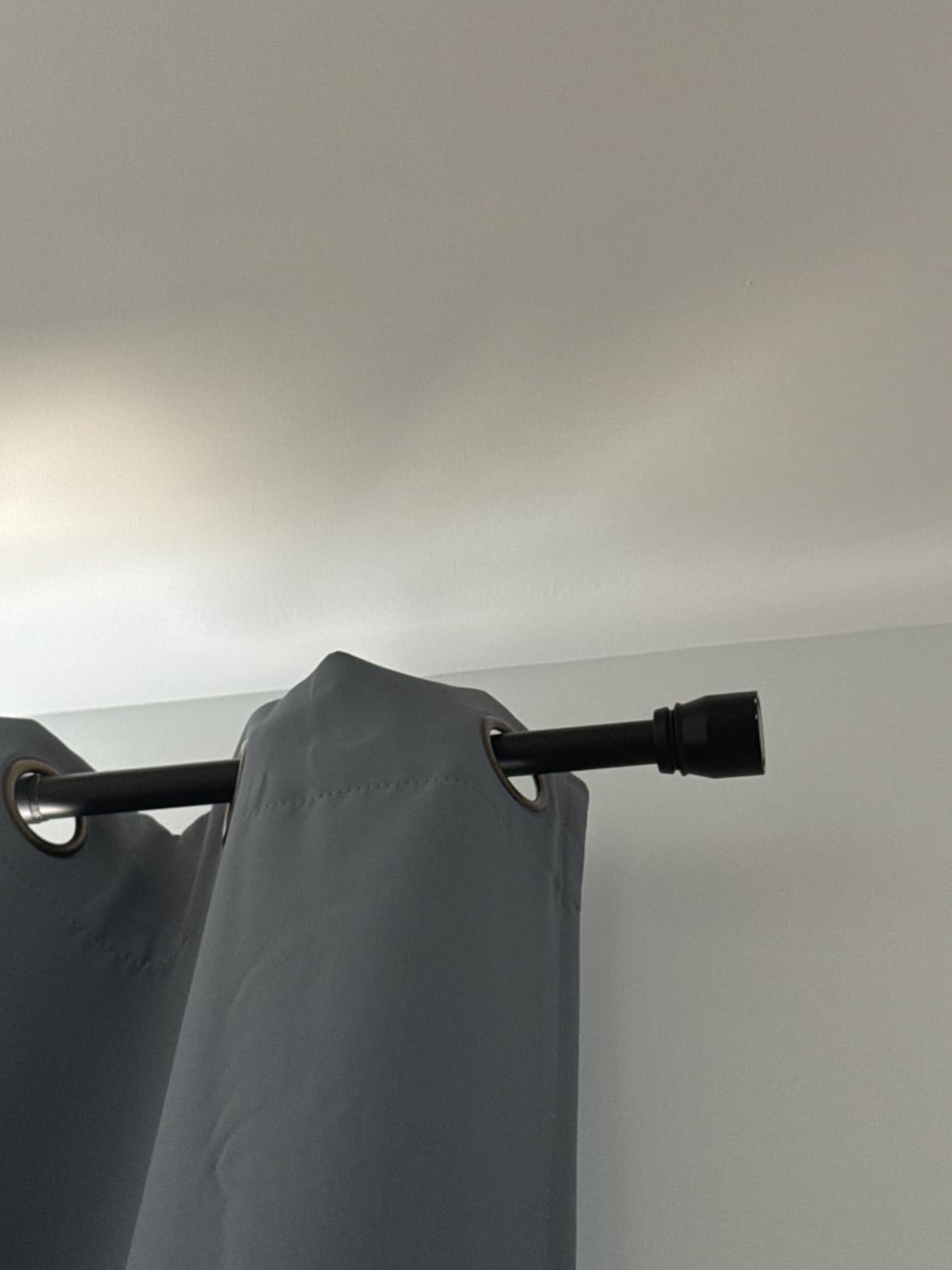 Curtain Rods 30 to 144 Inch 2 Pack Heavy Duty Adjustable Matte Black Rod customer photo 2