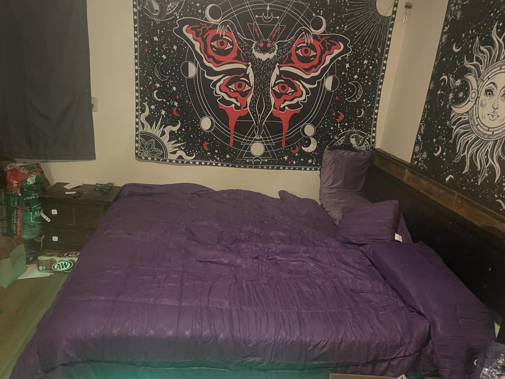 DICTAC Twin Bed Frames with Storage Headboard and 2 Large Drawers, Gaming Bed with RGB Lights and Charging Station, Leather Upholstered Platform Bed, Esports-Style Bed, No Box Spring Needed, Black customer photo 1