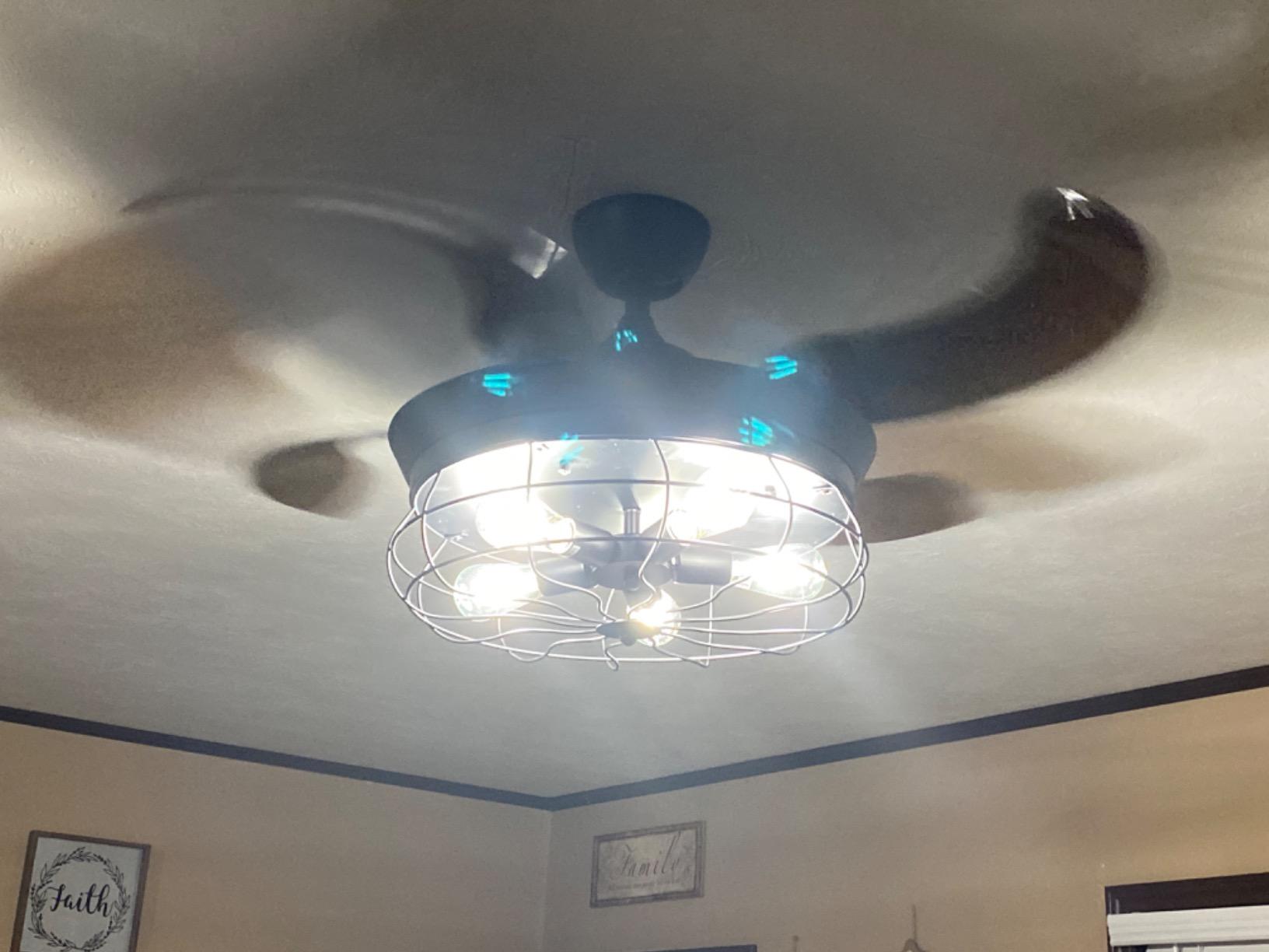 100 Inch Ceiling Fans Large Big Industrial Ceiling Fan No Light with Remote | HVLS Commercial Ceiling Fans for Shop Garage Living Room Patio, 6-Speed Reversible DC Motor, 7 Aluminum Blades, Satin Nickel customer photo 1