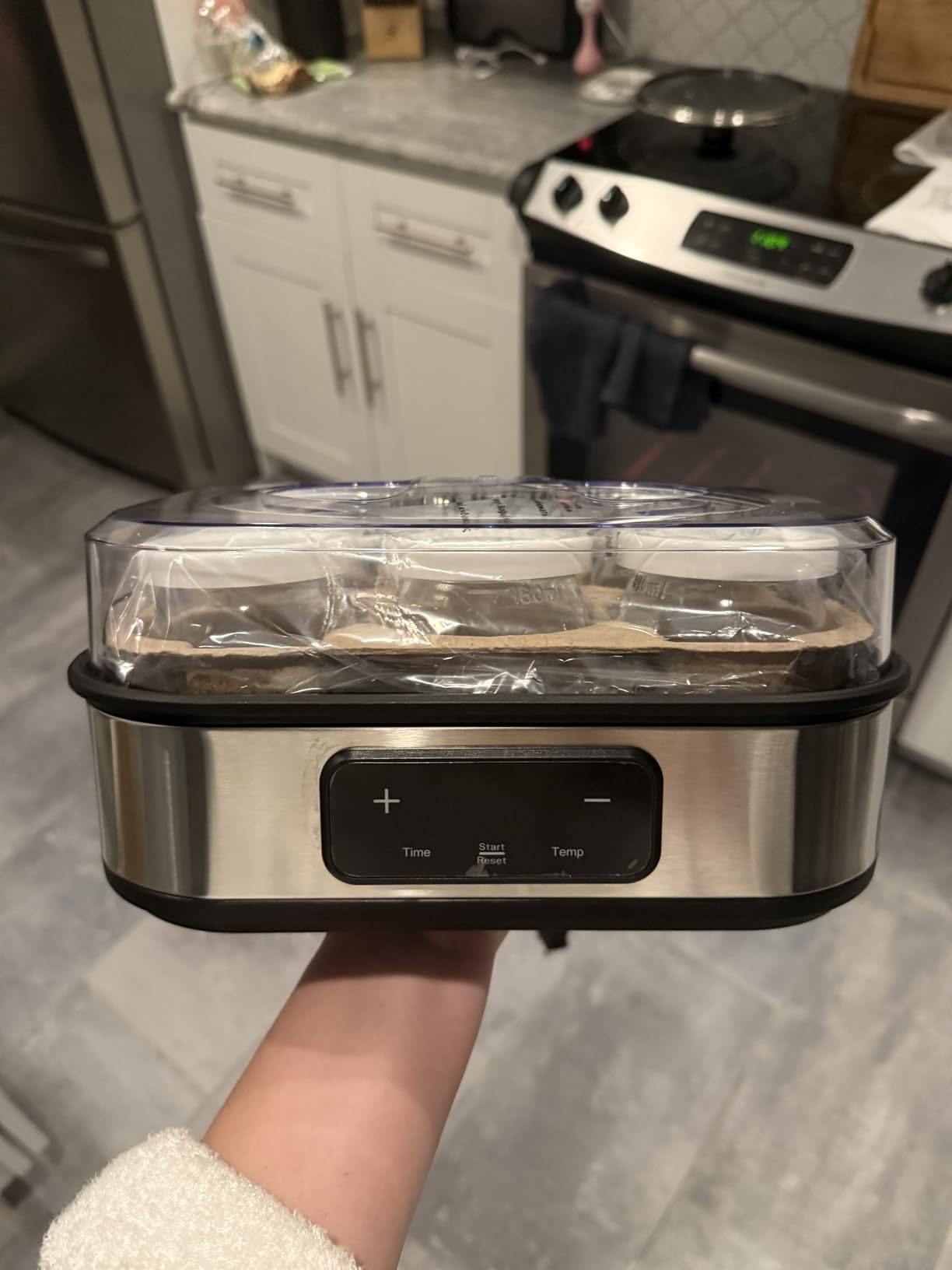 Yogurt Maker 6 Jars with Temp & Timer Control for Probiotic | ±2°F Precision Probe | 48H Timer & Auto-Off | BPA-Free Glass Jars | Homemade Healthy Lifestyle| Easy Clean & Storage customer photo 2
