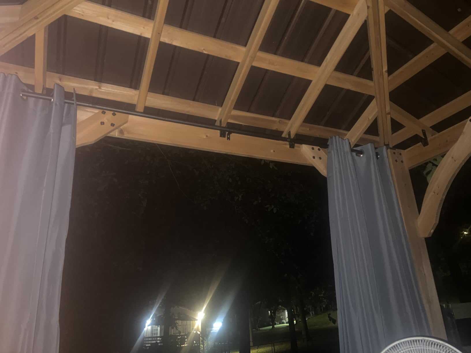 Black Outdoor Curtains for Patio Waterproof, 6 Panels 54 x 84 Inch | Privacy & Weatherproof Drapes, Outside Curtains for Porch, Gazebo, Pergola, Cabana, Balcony, Sun Blocking Shades, Grommet Top customer photo 1