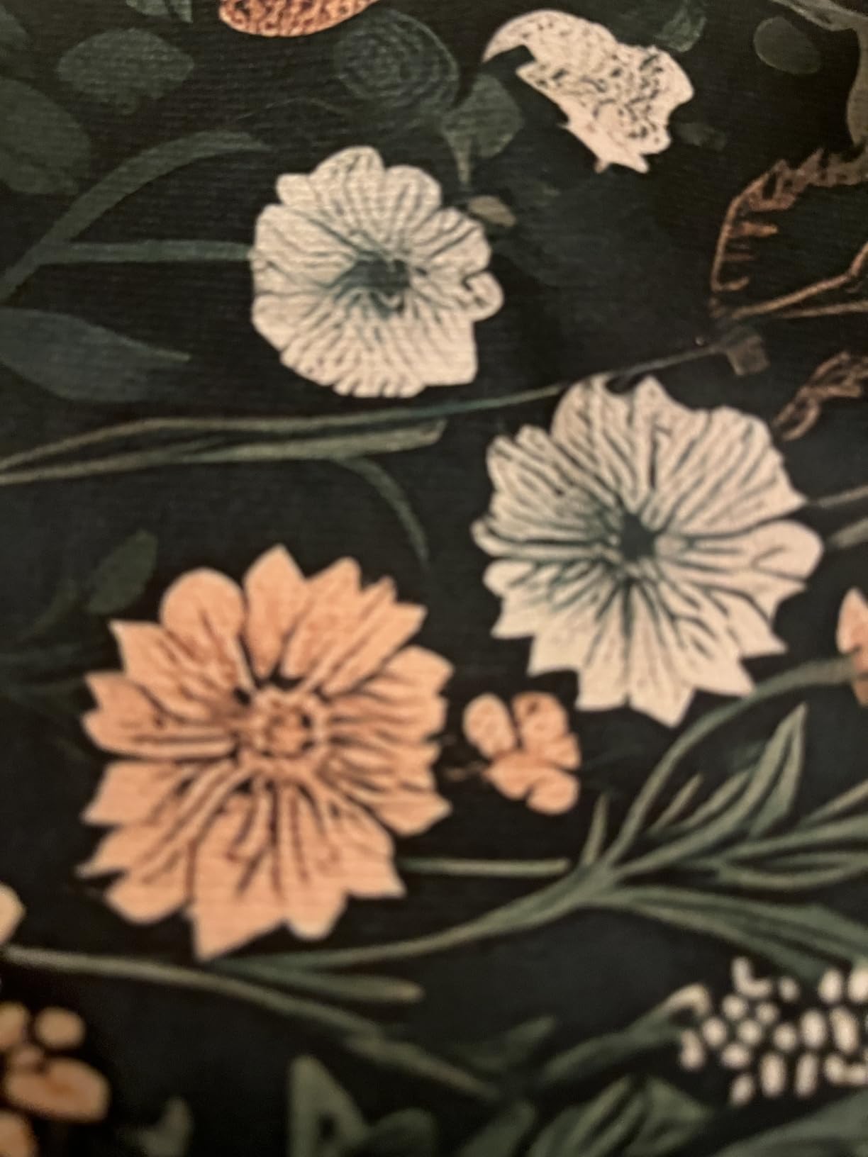 Dark Green Botanical Floral Pillow Covers 18x18, Cottagecore Room Decor, Vintage Boho Wildflower Plant Decorative Throw Pillow Covers for Farmhouse Home Bedroom Living Room customer photo 2