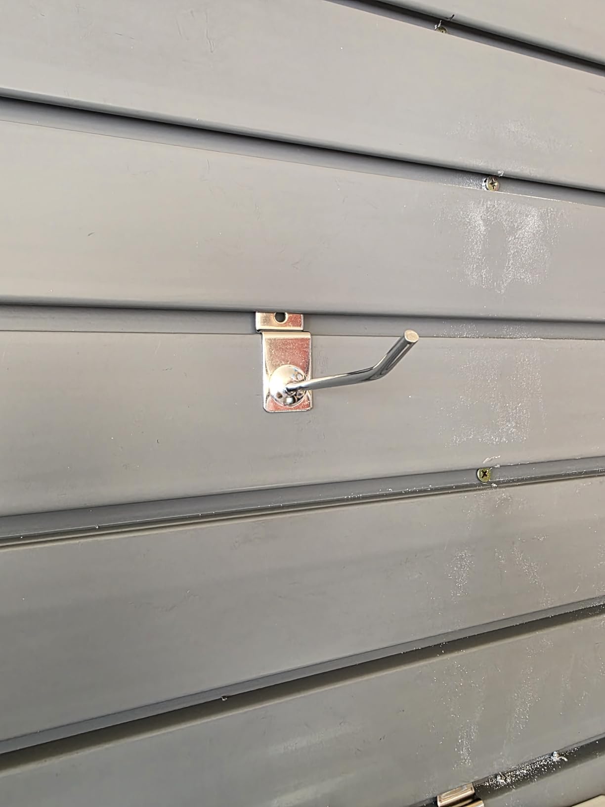 Slatwall Panel 4x8FT, Garage Slat Wall Storage Systems Durable and Sturdy, Easy-to-Install Interlocking PVC Slat Wall Organizer Panels Flexible and Convenient, Maximize Vertical Space customer photo 2