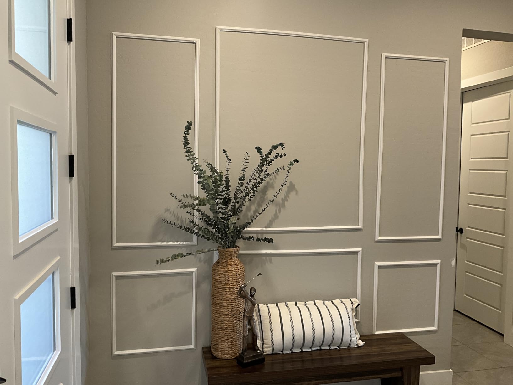 Accent Peel and Stick Wall Molding Kit Frame Pre Cut Moulding Panels (50