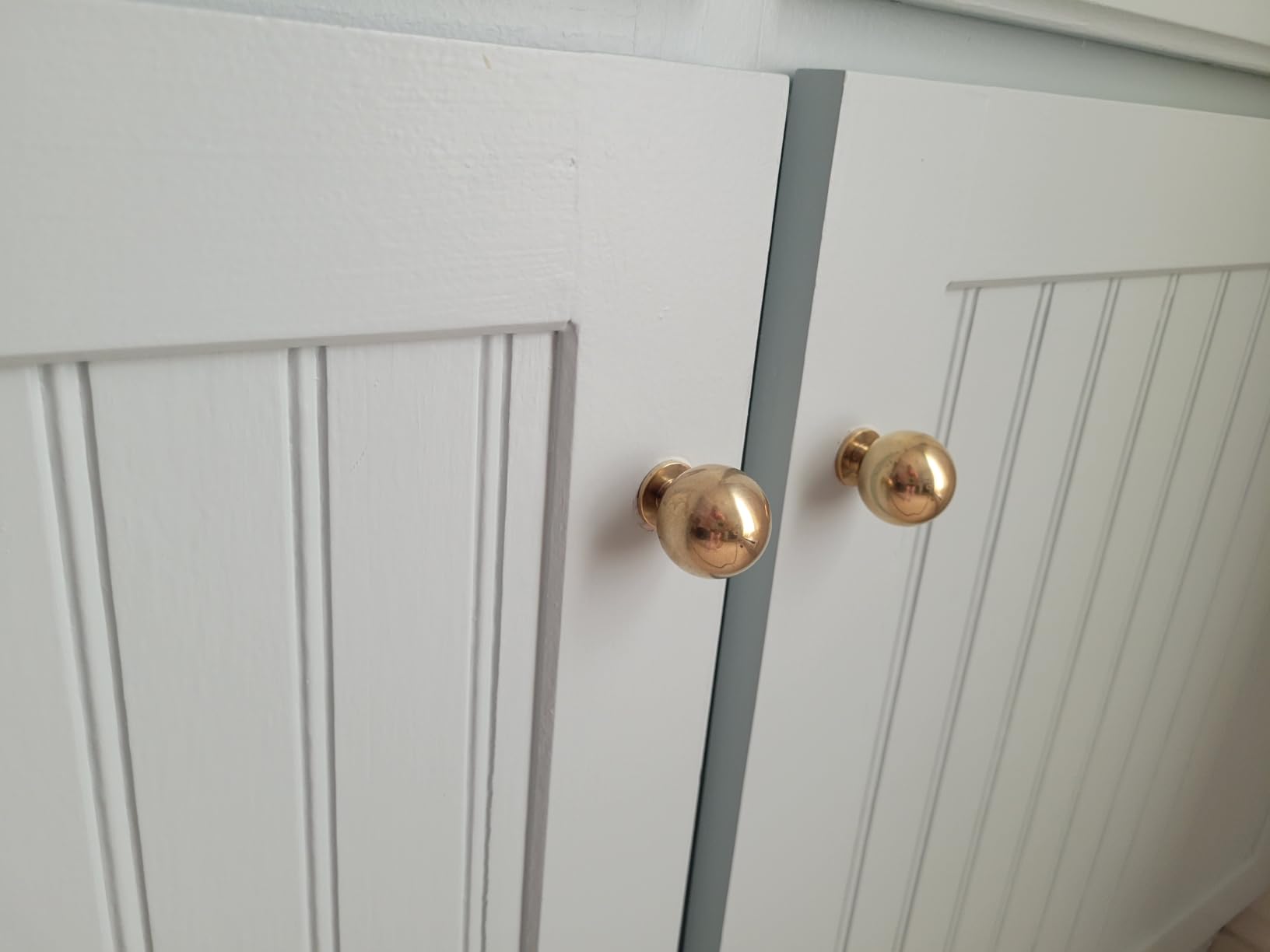 khtumeware Luxury 5-Pack 100% Solid Brass Cabinet Pulls, 5