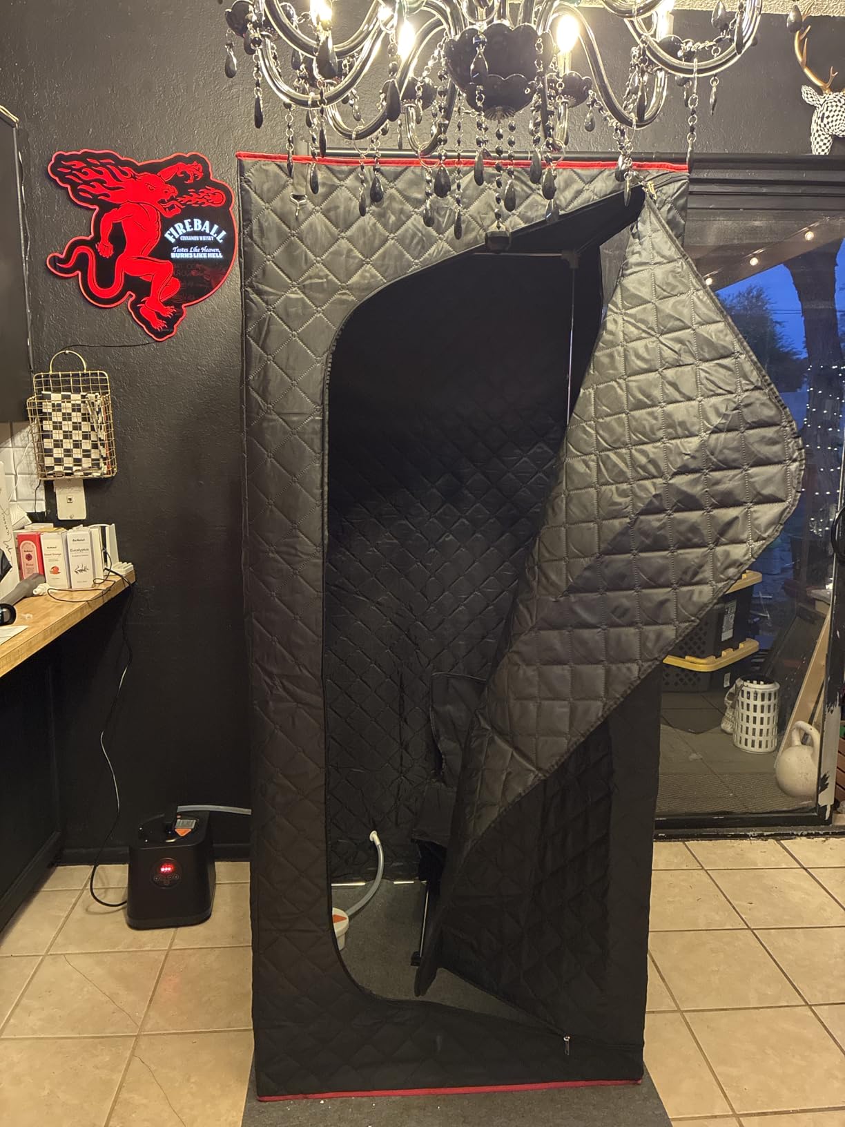 Manastin Upgraded Portable Steam Sauna for Home, Jet Black | Sauna Tent with 3L/1200W Steamer, XL Foldable and Remote Control, 99-Min Timer & 15 Power Levels, 2.6' x 2.6' x 5.9' customer photo 1