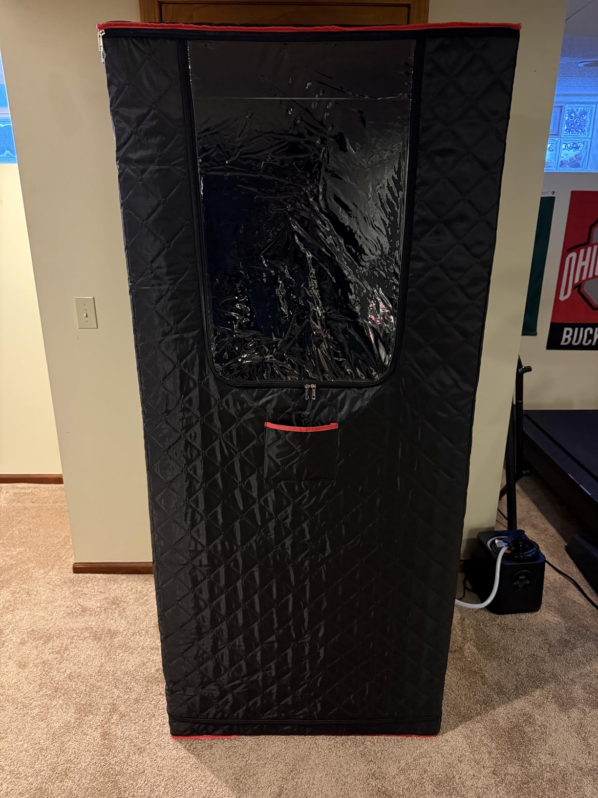Manastin Upgraded Portable Steam Sauna for Home, Jet Black | Sauna Tent with 3L/1200W Steamer, XL Foldable and Remote Control, 99-Min Timer & 15 Power Levels, 2.6' x 2.6' x 5.9' customer photo 2