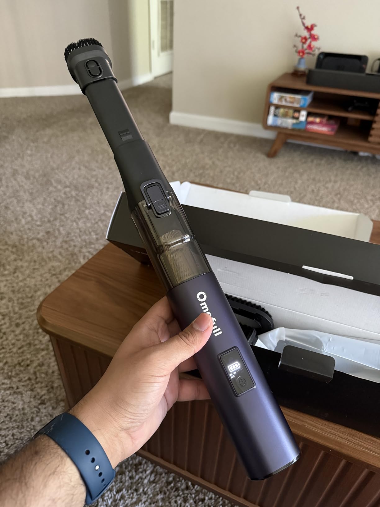 Car Vacuum Portable Cordless, 19500Pa 4-in-1 Handheld Vacuum Cordless Vacuum Cleaner&Air Duster with Multi-Nozzles, 140W Hand Cordless Rechargeable Vacuum Cleaners for Car, Home, Office, Pet customer photo 1