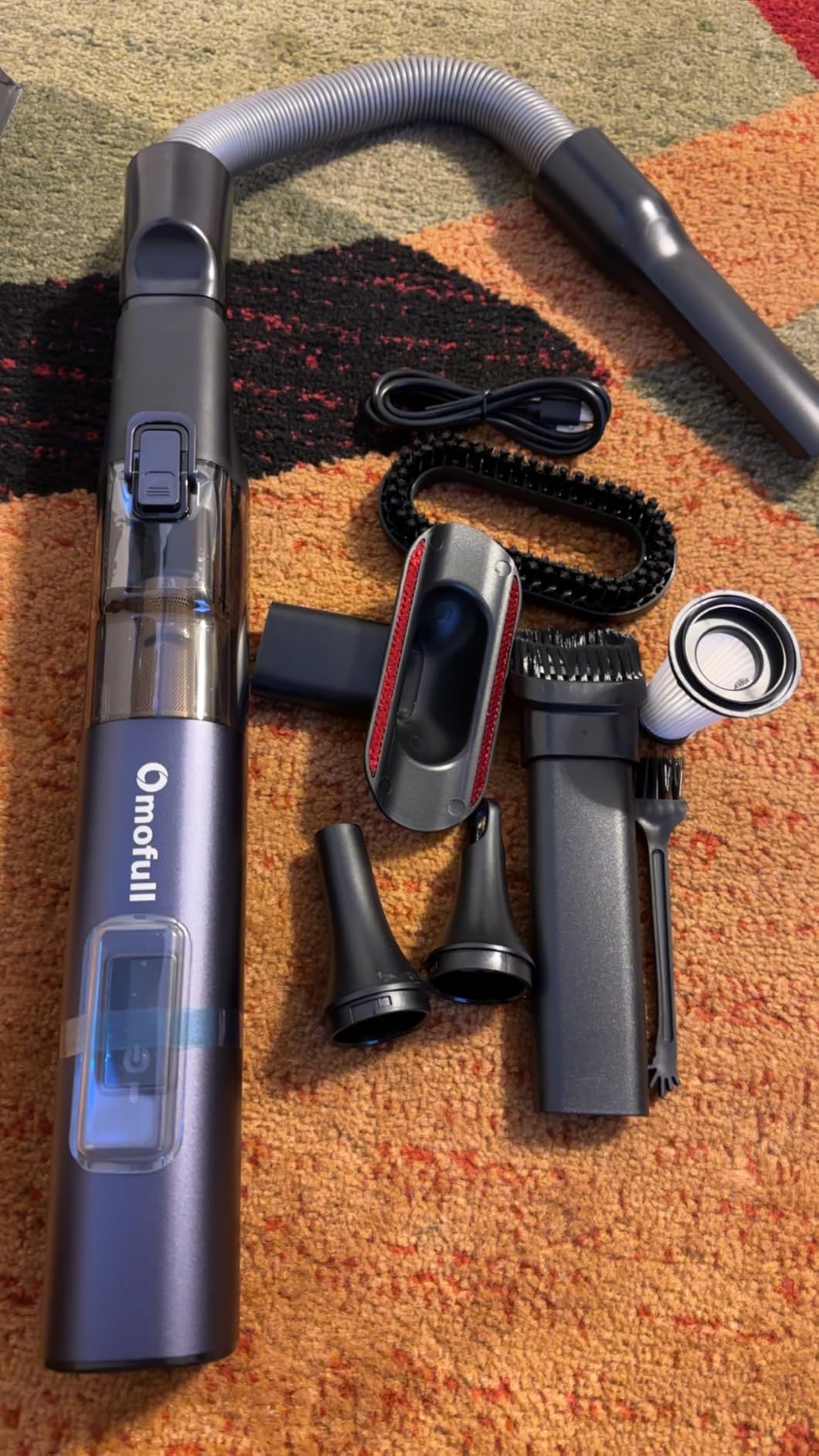 Car Vacuum Portable Cordless, 19500Pa 4-in-1 Handheld Vacuum Cordless Vacuum Cleaner&Air Duster with Multi-Nozzles, 140W Hand Cordless Rechargeable Vacuum Cleaners for Car, Home, Office, Pet customer photo 2