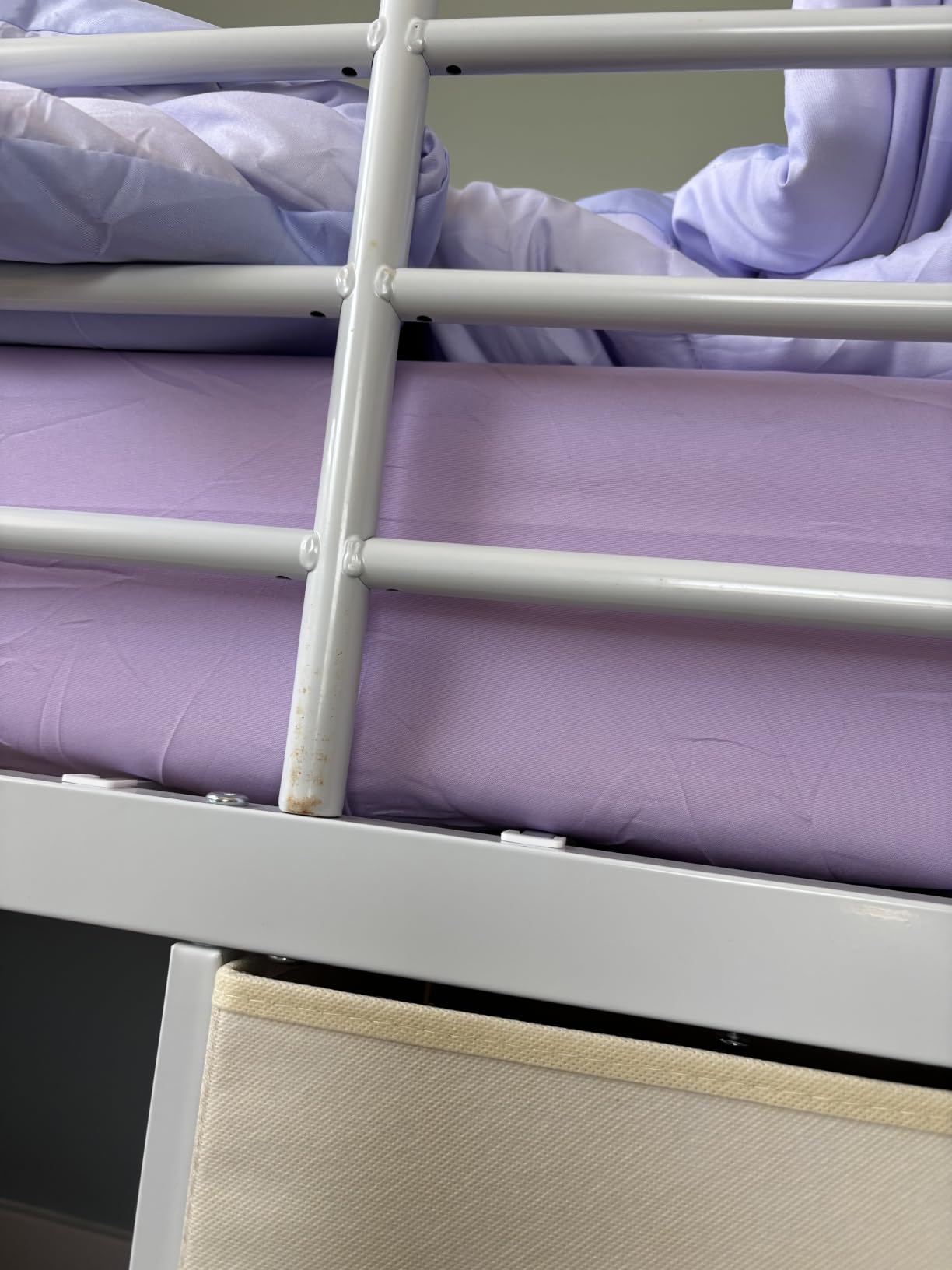 Low Loft Bed Twin Size with 7 Storage Drawers, Desk and LED Lights, Heavy Duty Metal Kids Loft Bed with 13.8