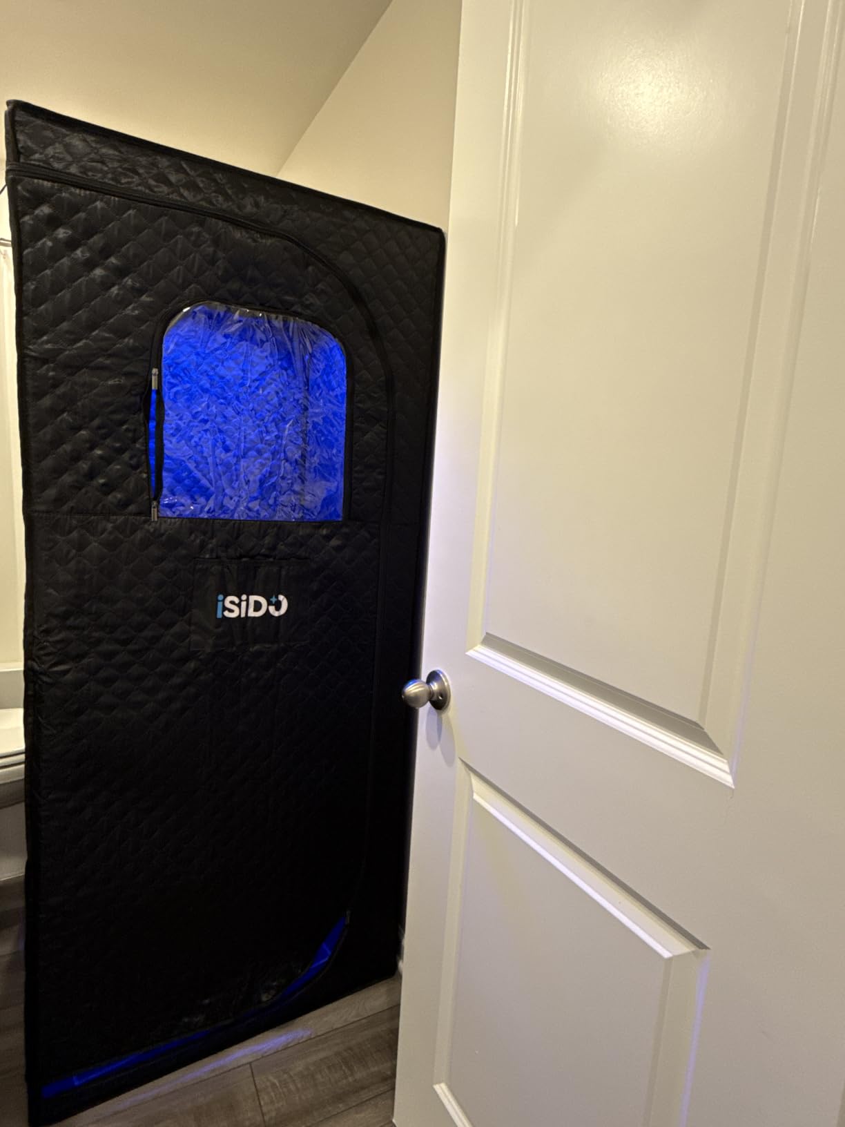 Infrared Steam Sauna with 660nm 470nm 850nm Red & Blue Light Therapy | Portable Steam Sauna with Infrared Light Panel, 3L 1300W Steamer, Folding Chair, Sauna Tent Personal Sauna Indoor Home Sauna customer photo 1