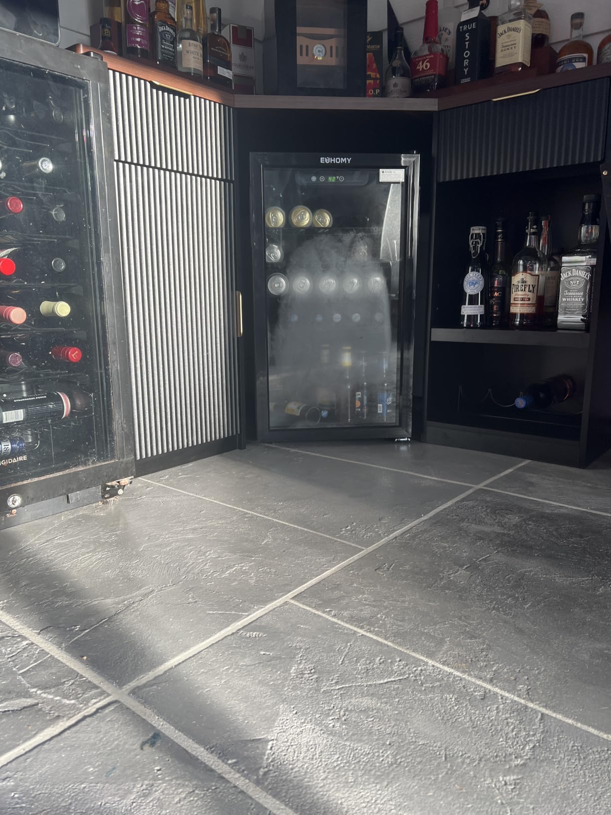 EUHOMY 130 Can Mini Fridge, Beverage Refrigerator with Glass Door, Black | 3.2 Cu.ft Capacity, 37°F to 61°F, Compressor Cooling, Digital Temperature Control, Removable Shelves, Home Bar Office Use customer photo 2