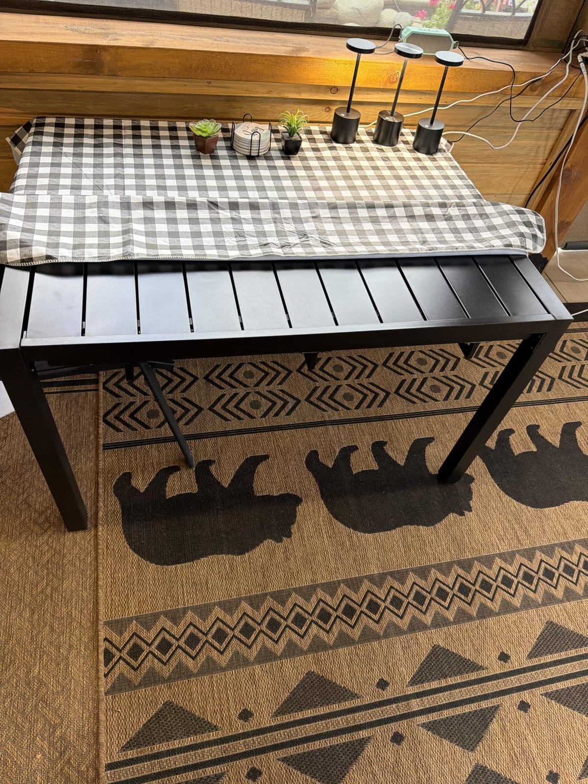 MEOOEM Expandable Patio Dining Table for 8, 78.8
