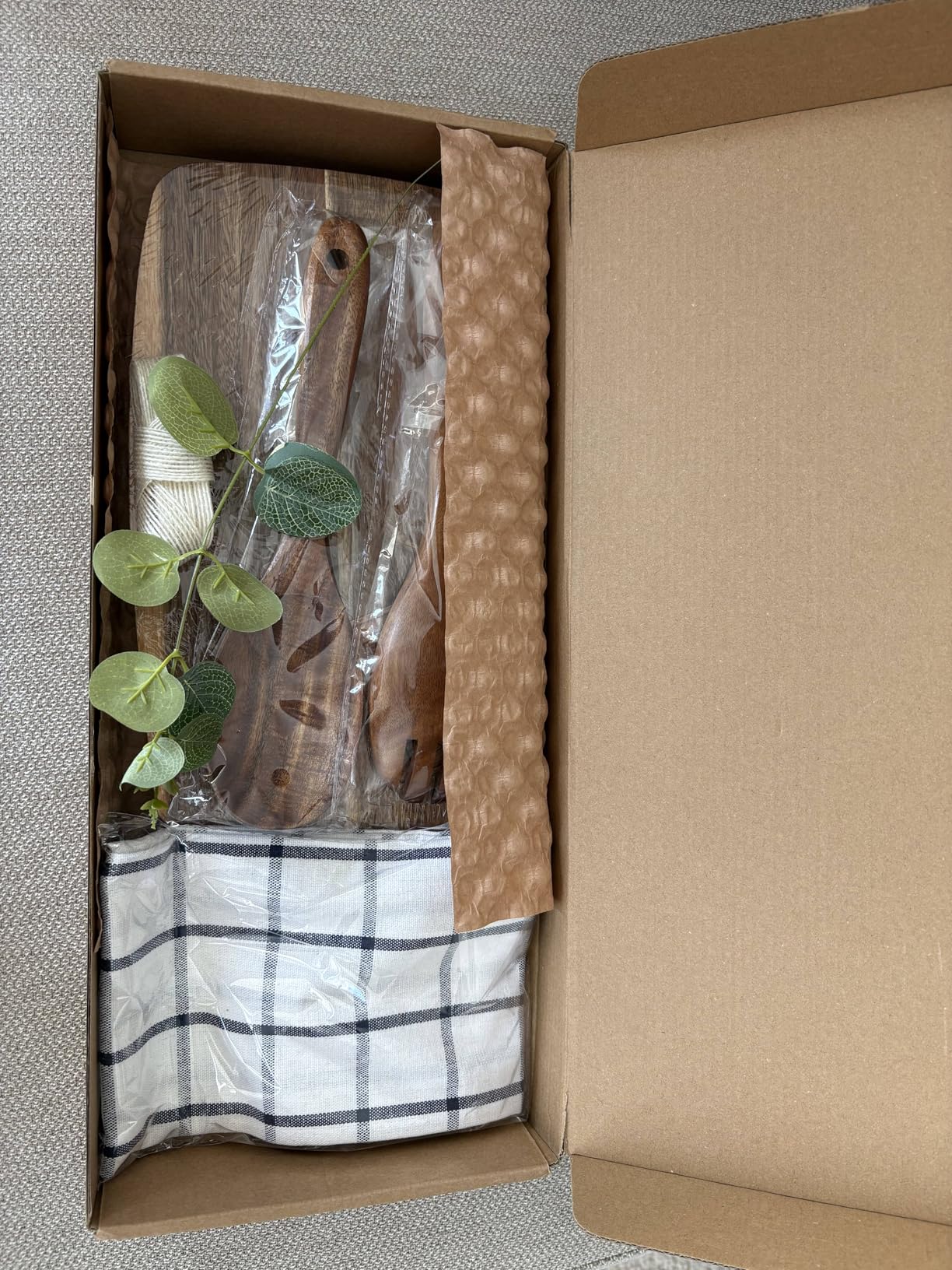 The Perfect Housewarming Gift! Wooden Cutting Boards Set with Utensils & Napkin - Charcuterie, Cheese, Serving Tray for New Home, Kitchen Decor customer photo 2